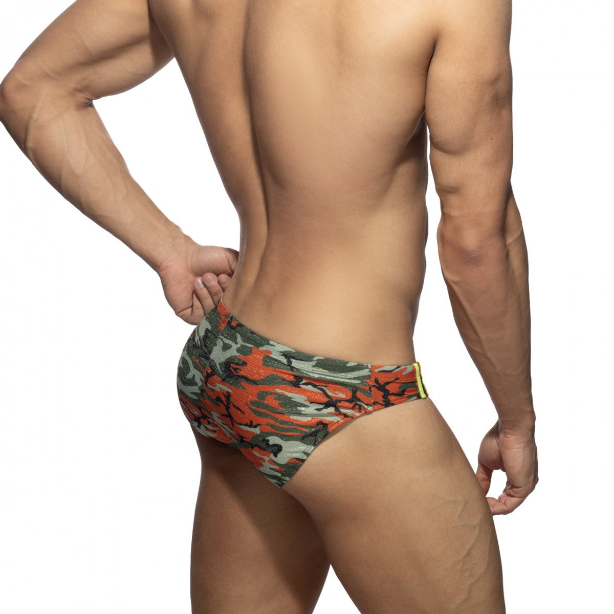 BRIGHT CAMO SWIM BRIEF