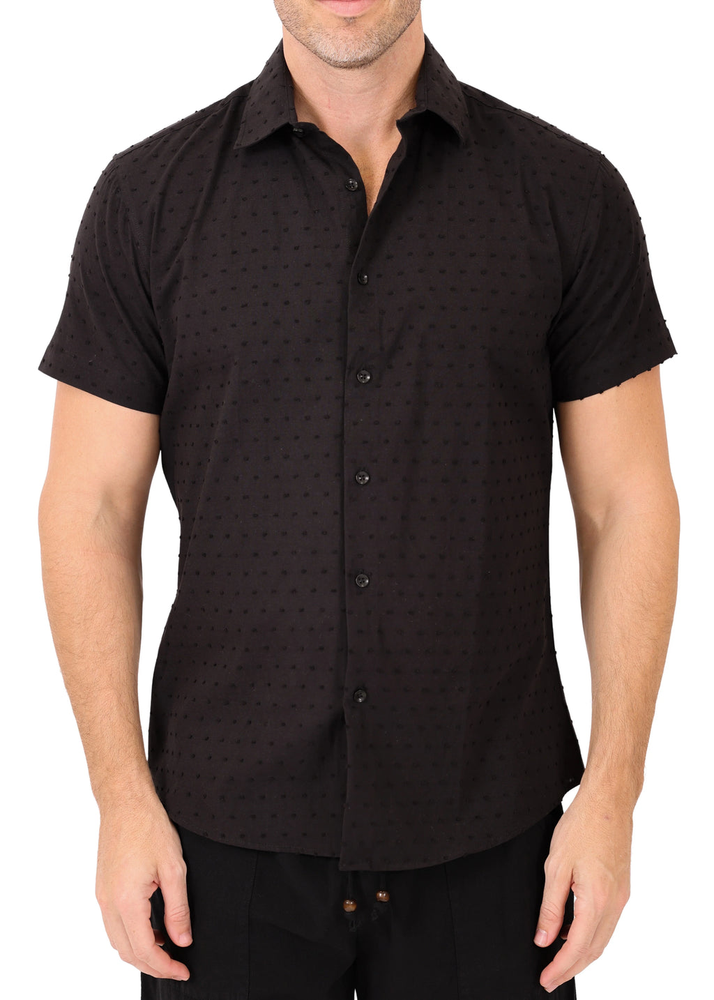 TEXTURE DOTS S/S SHIRT