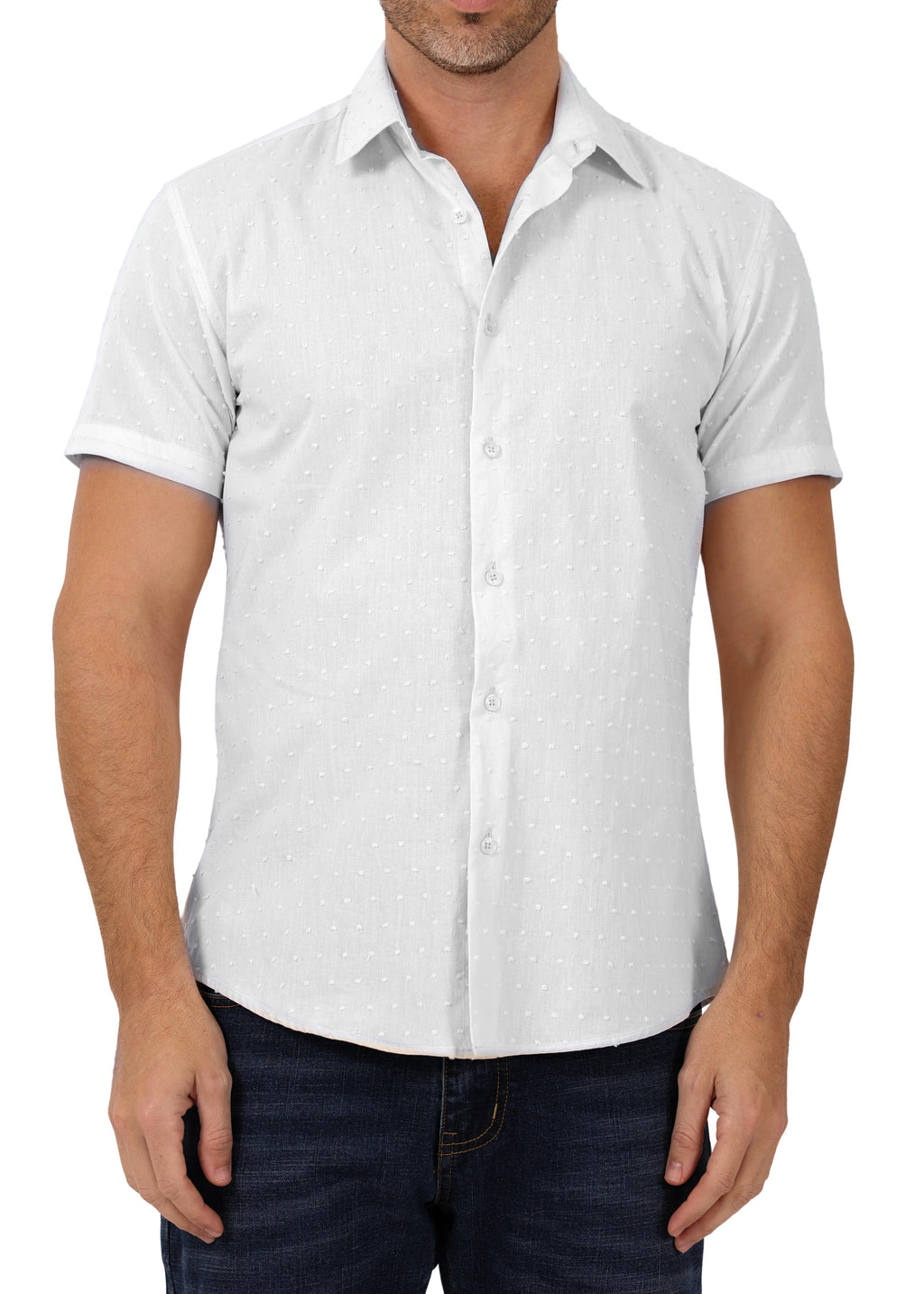 TEXTURE DOTS S/S SHIRT