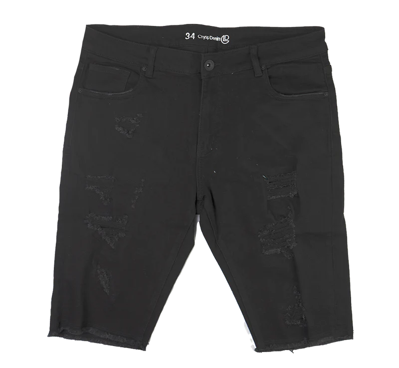 CRYSP DENIM CUT OFF SHORT