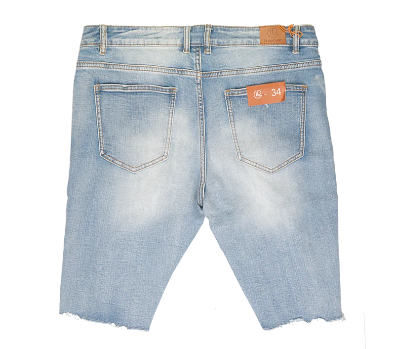 CRYSP DENIM CUT OFF SHORT