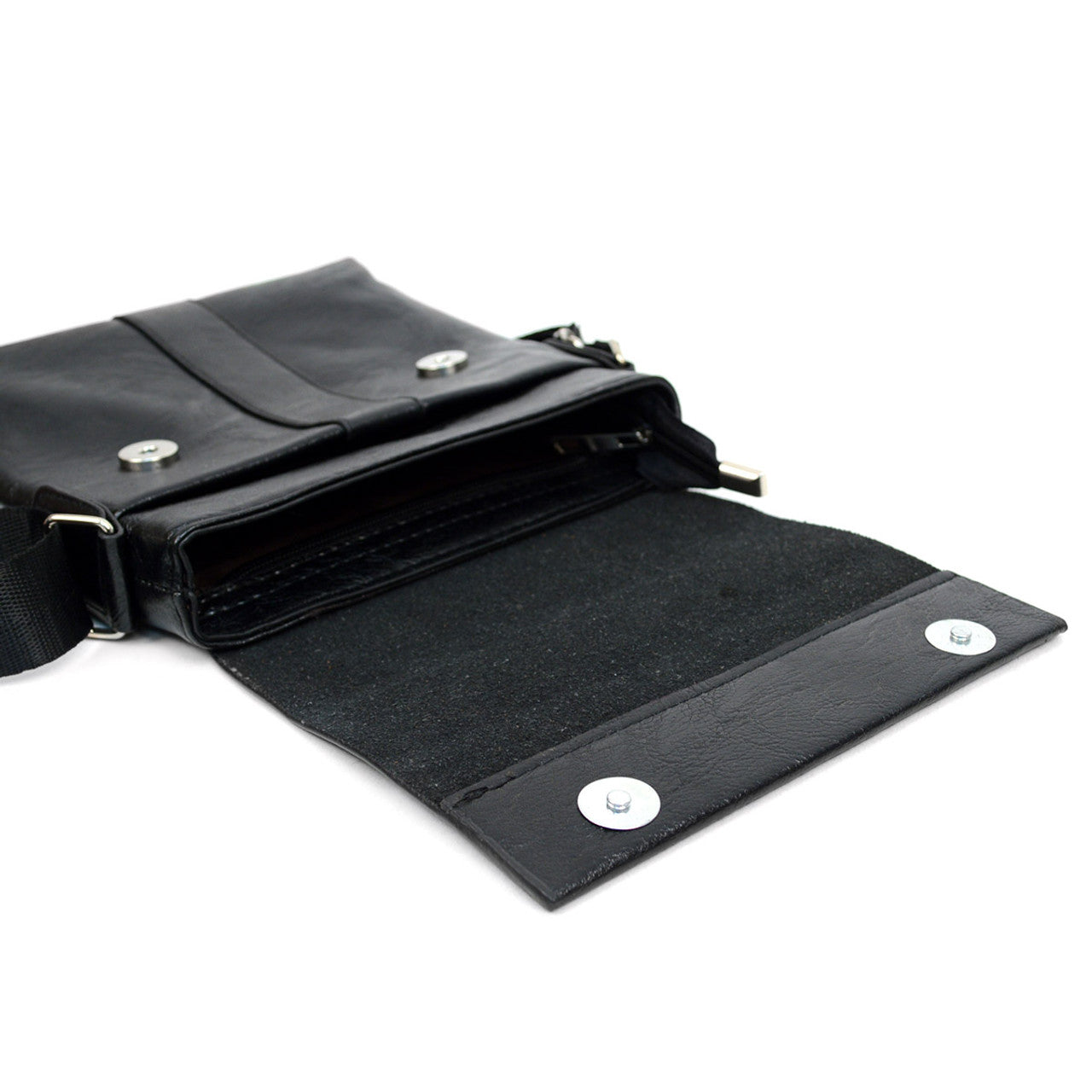 PU LEATHER SMALL CROSSBODY MESSENGER BAG