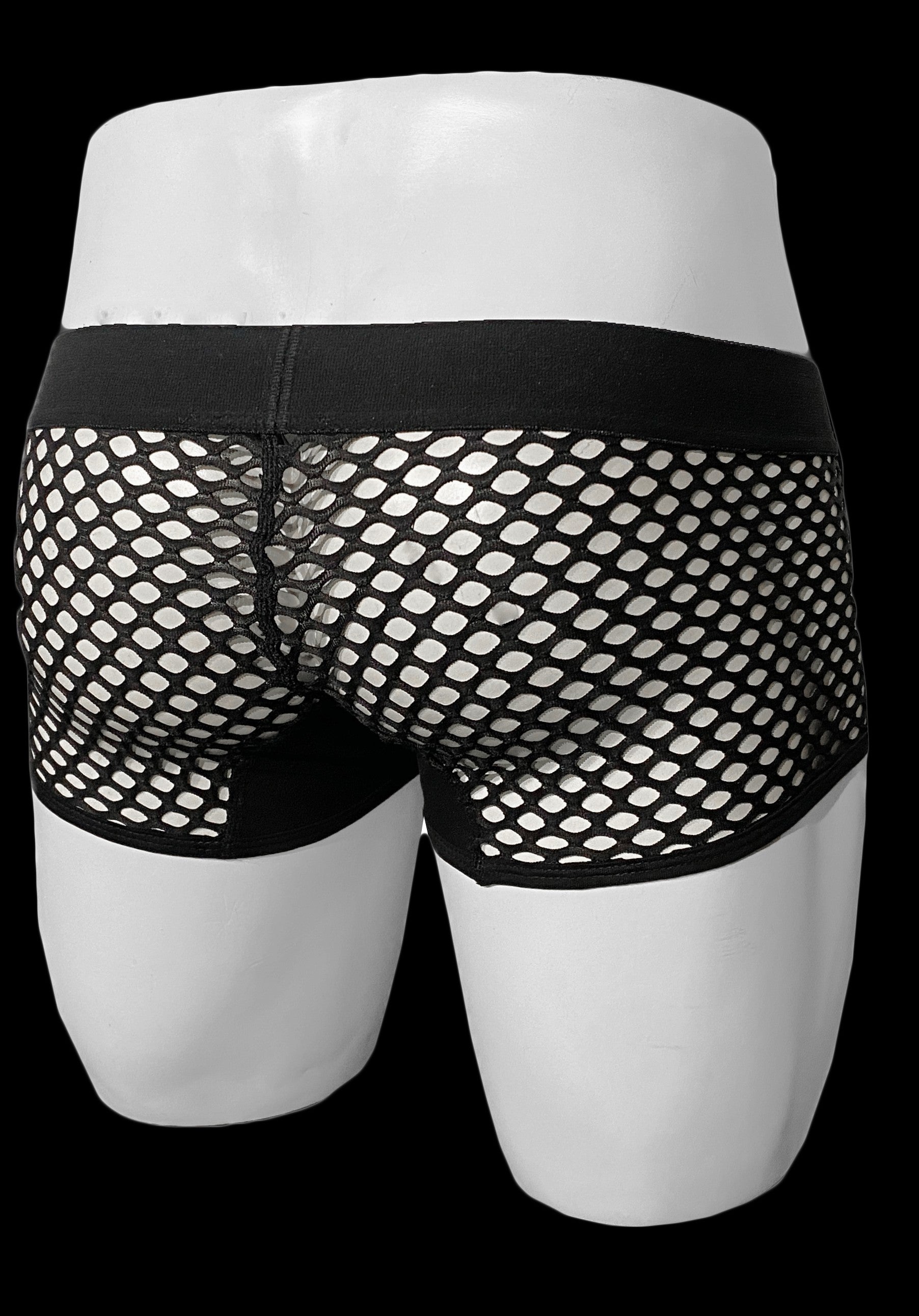 BUTTON FLY FISHNET TRUNK
