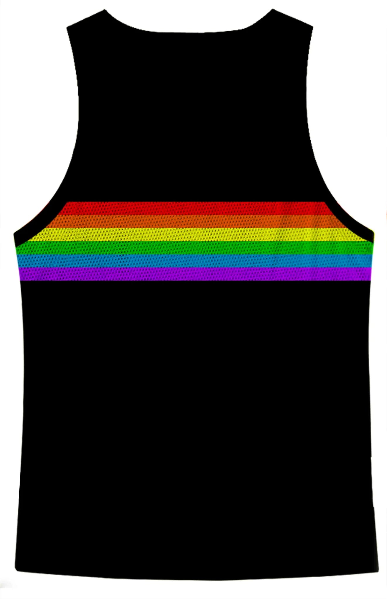 RAINBOW CHEST STRIPE MESH TANK
