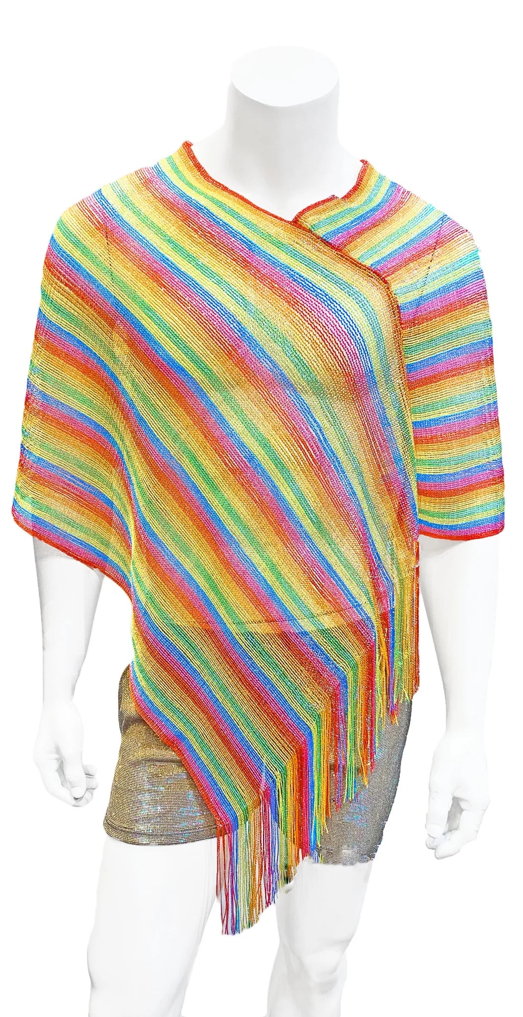 RAINBOW GLITTER PONCHO