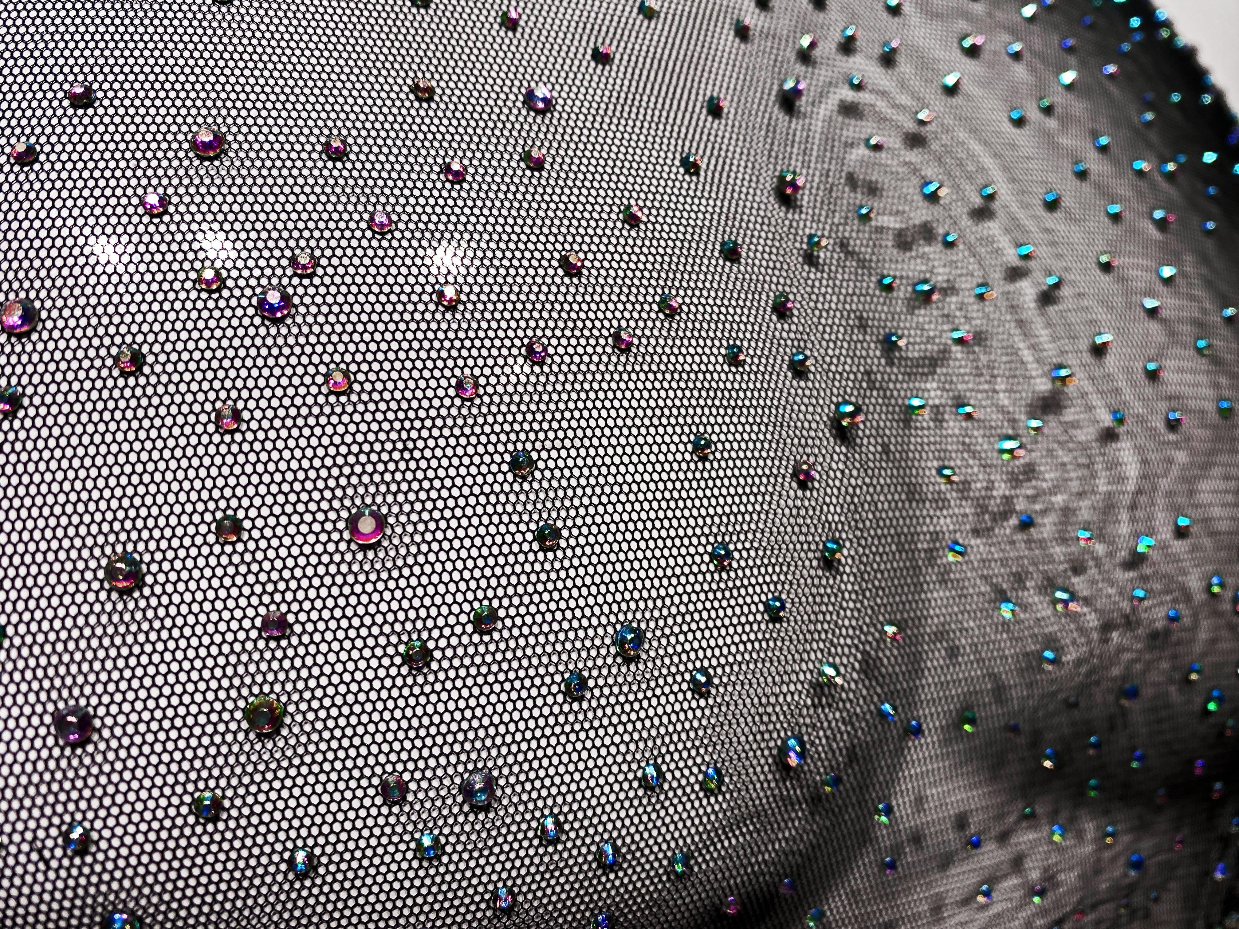 RHINESTONE MESH TANK TOP