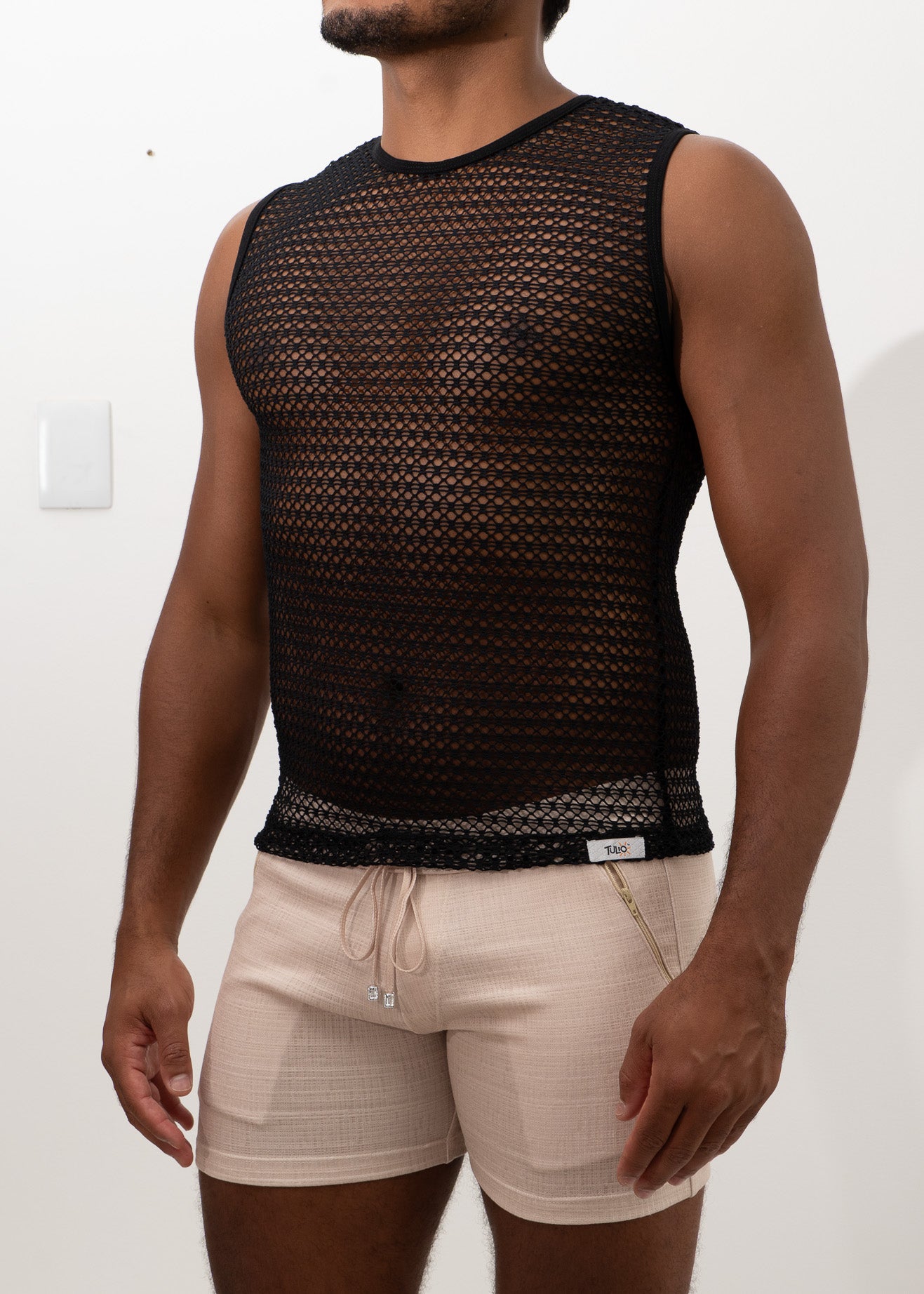 CROCHET MUSCLE TANK TOP