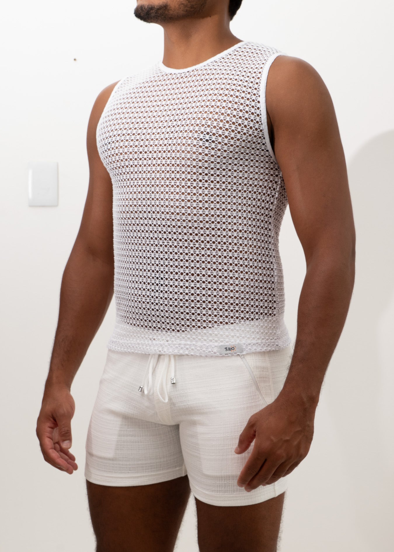 CROCHET MUSCLE TANK TOP