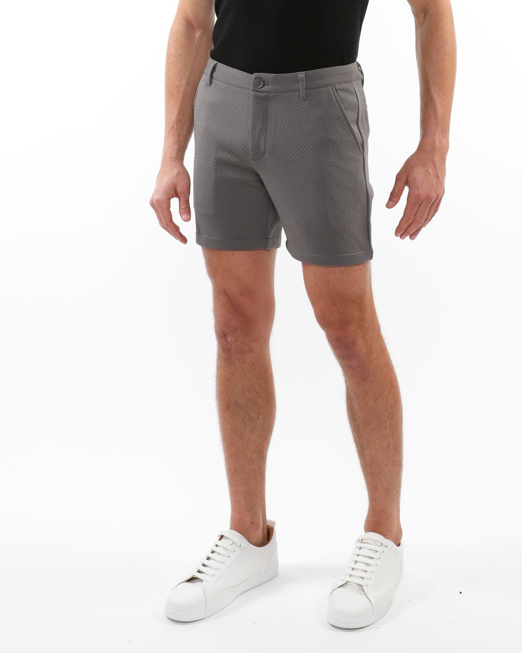 TEXTURED STRETCH KNIT CHINO SHORTS
