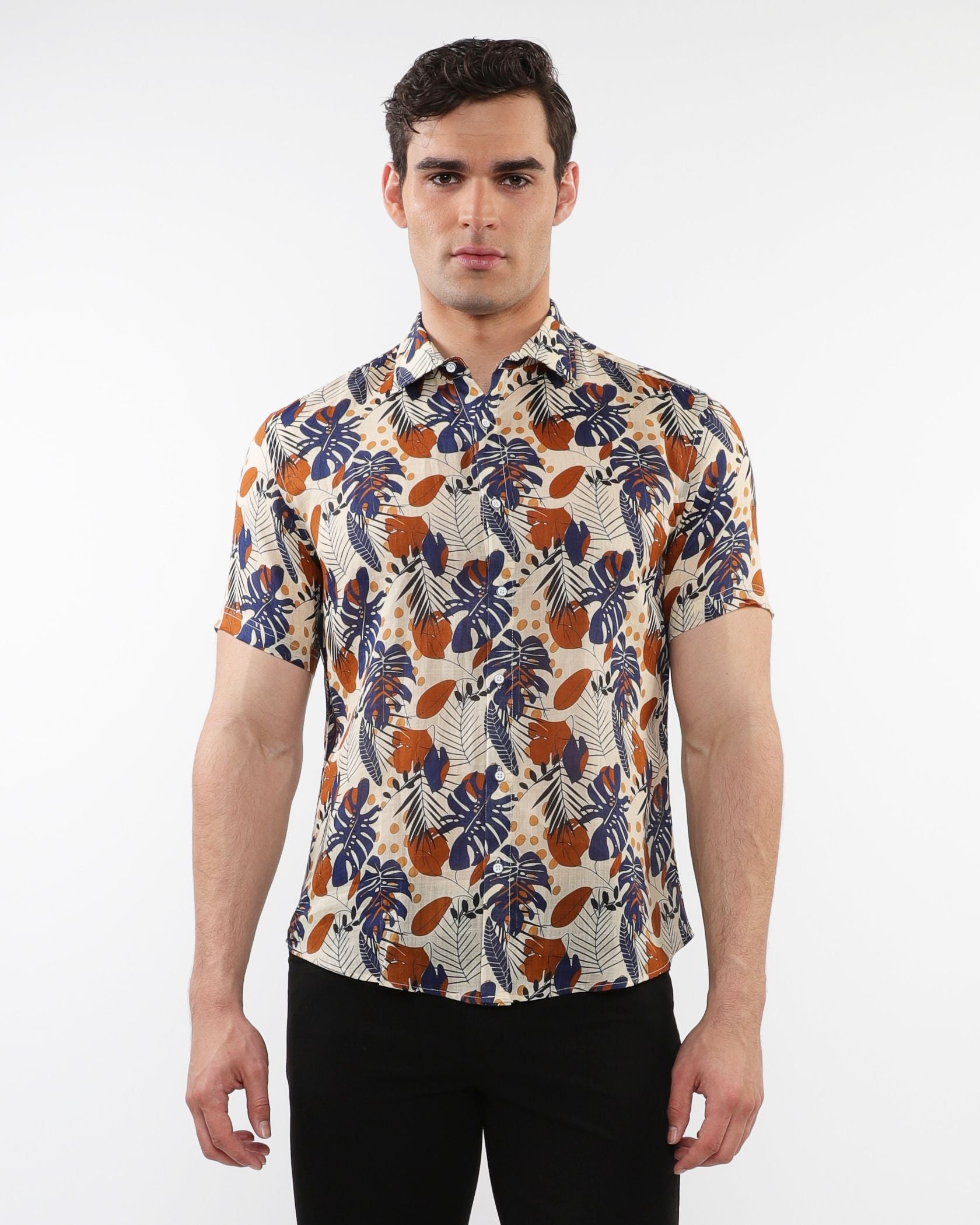 LIGHTWEIGHT LINEN TENCEL S/S SHIRT