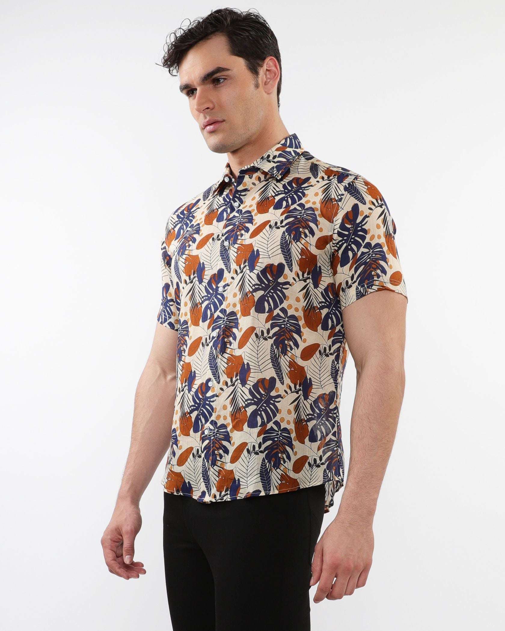 LIGHTWEIGHT LINEN TENCEL S/S SHIRT