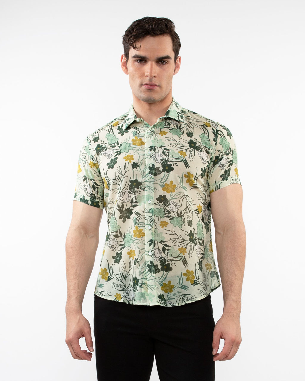 LIGHTWEIGHT COTTON SILK S/S SHIRT