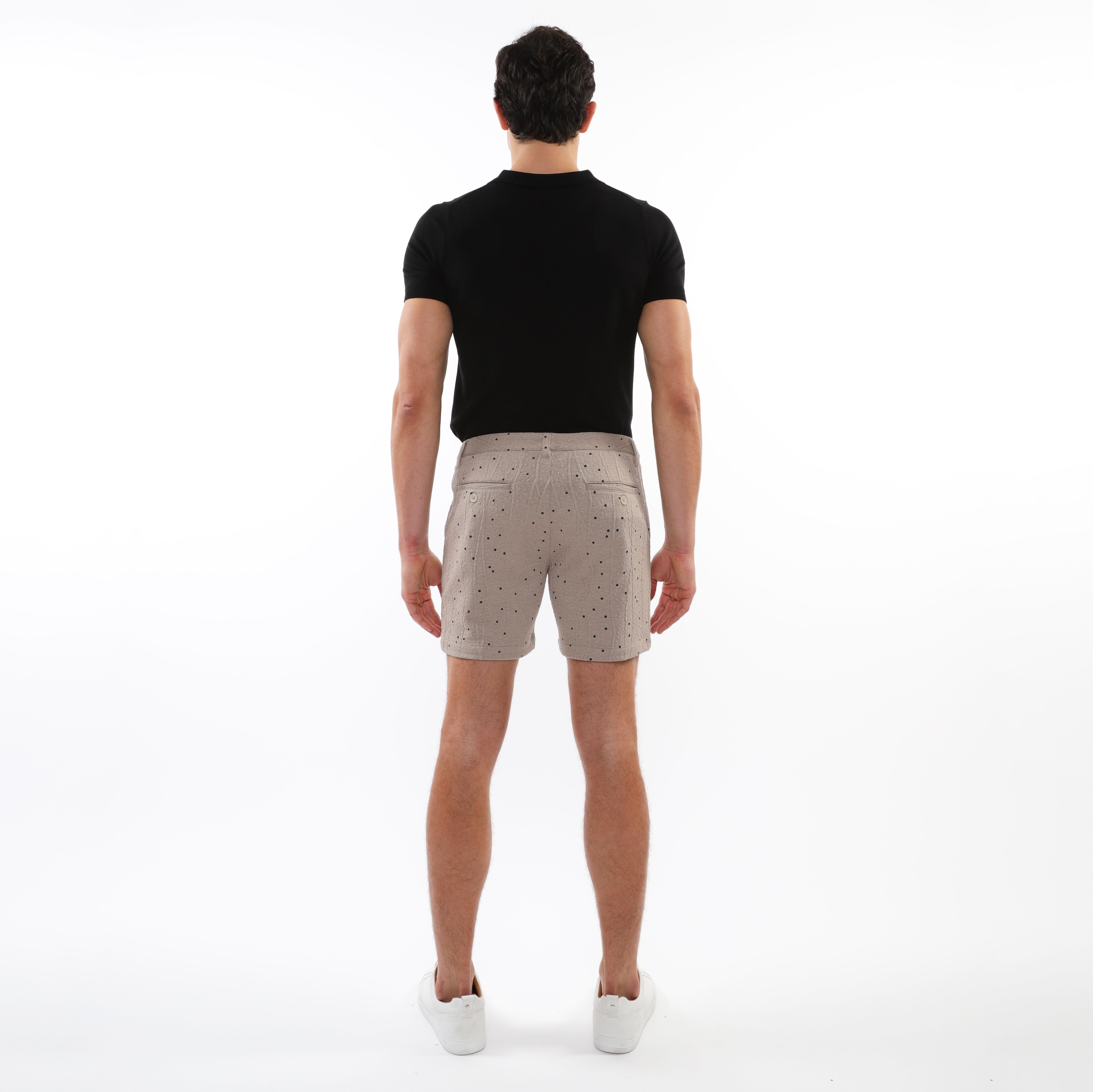 TEXTURED JACQUARD STRETCH CHINO SHORTS