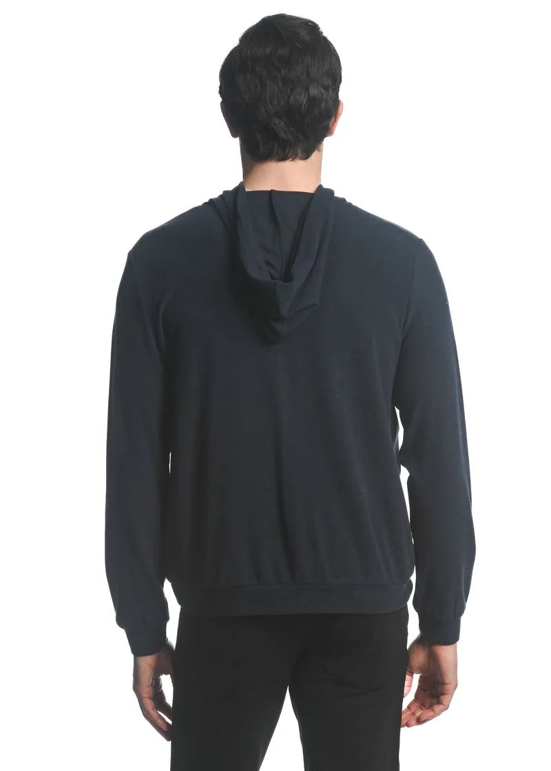 STRETCH KNIT ZIP-UP HOODIE