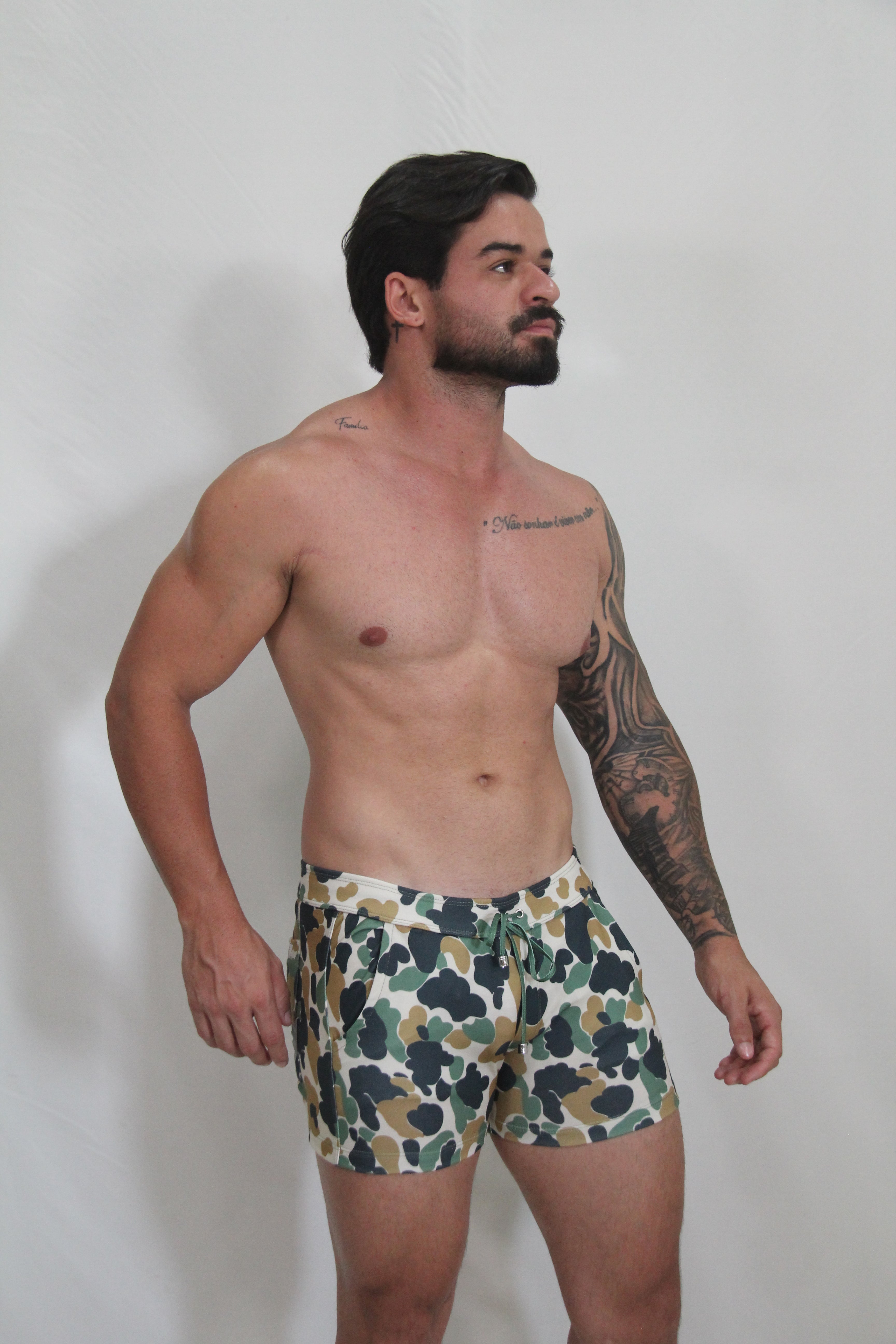 CAMOUFLAGE FLEECE  SHORTS