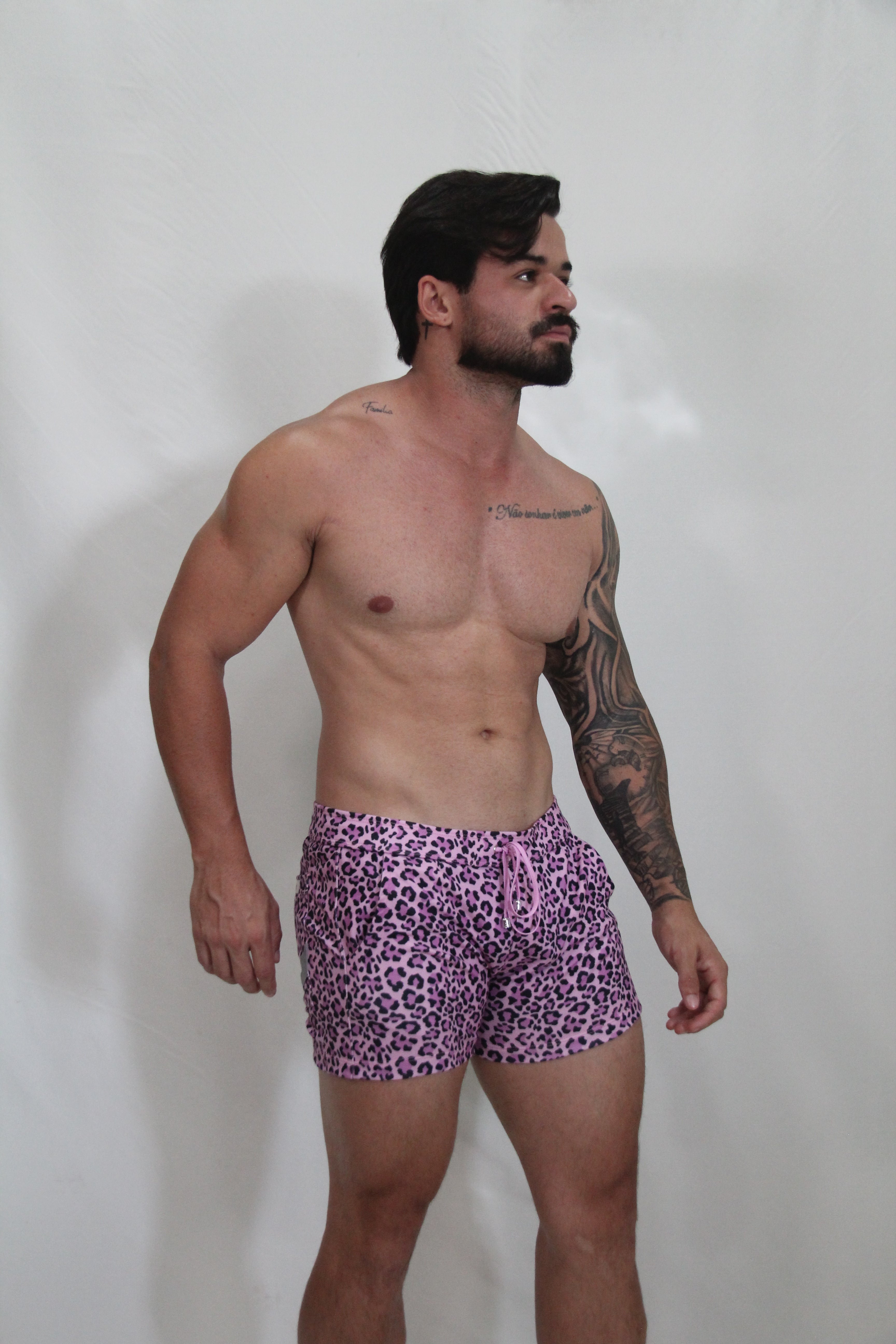 LEOPARD FLEECE SHORT