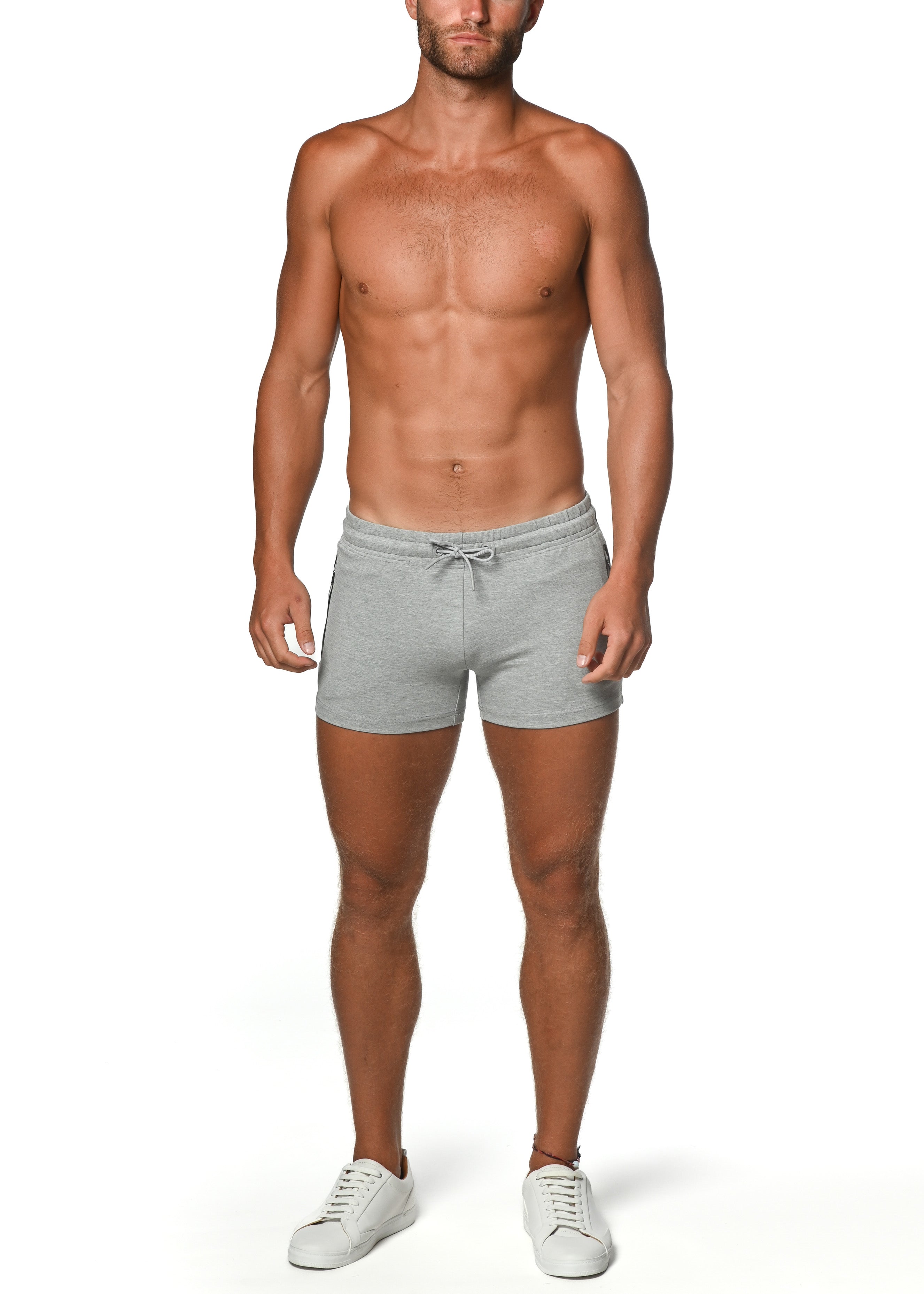 VAULT GYM-TECH STRETCH SHORTS W/ HEAT WELD ZIPPERS