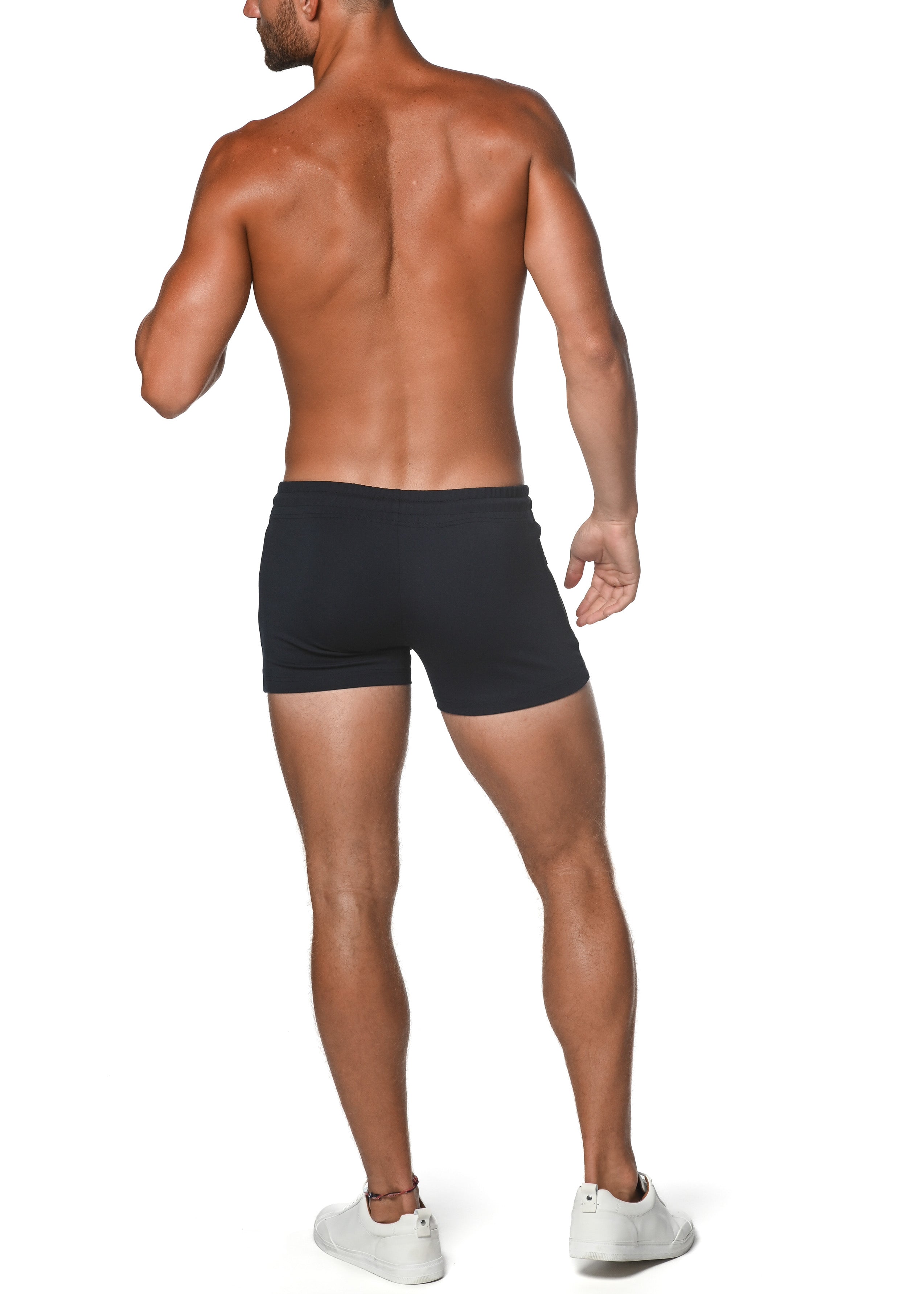 VAULT GYM-TECH STRETCH SHORTS W/ HEAT WELD ZIPPERS
