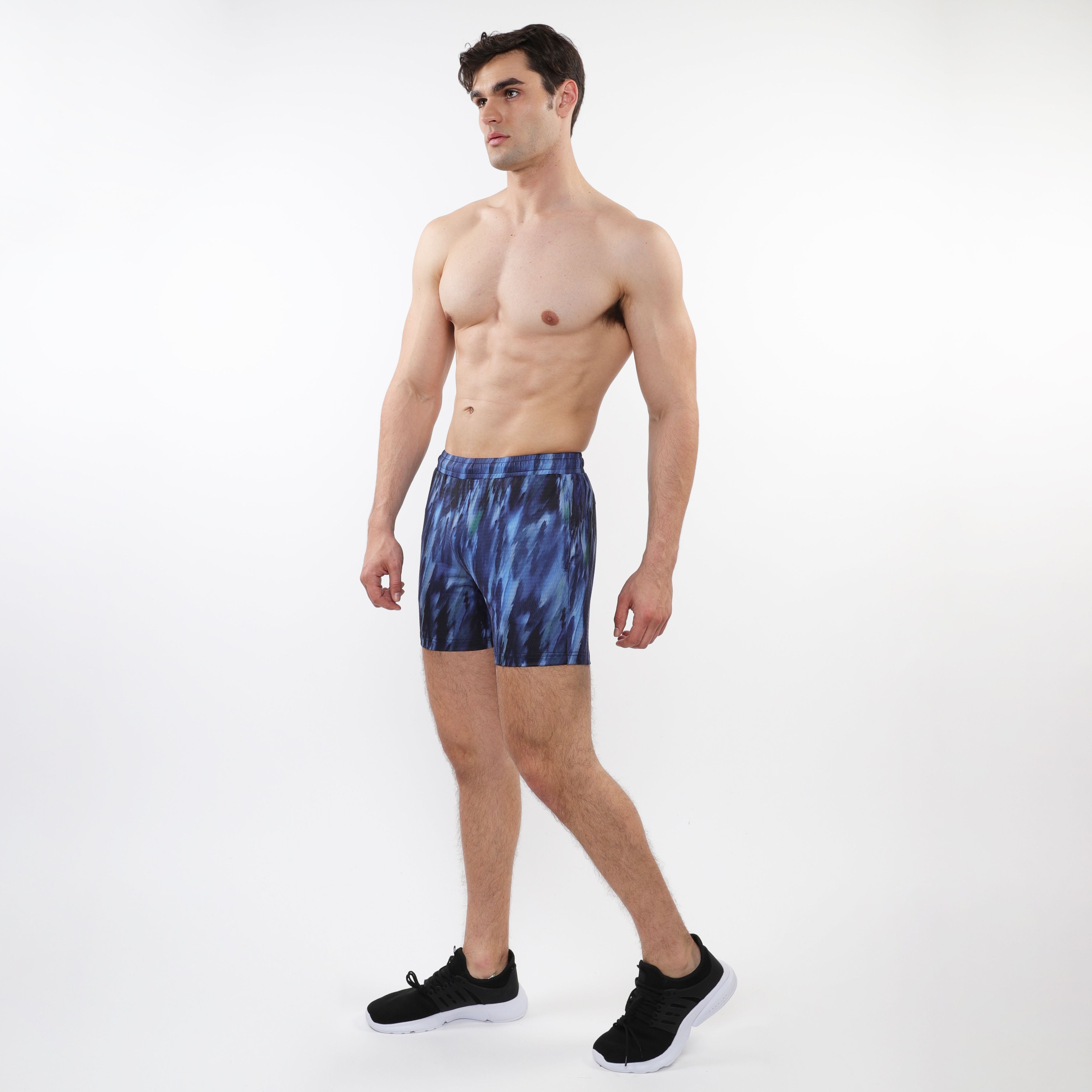 PRINTED MESH STRETCH PERFORMANCE SHORTS