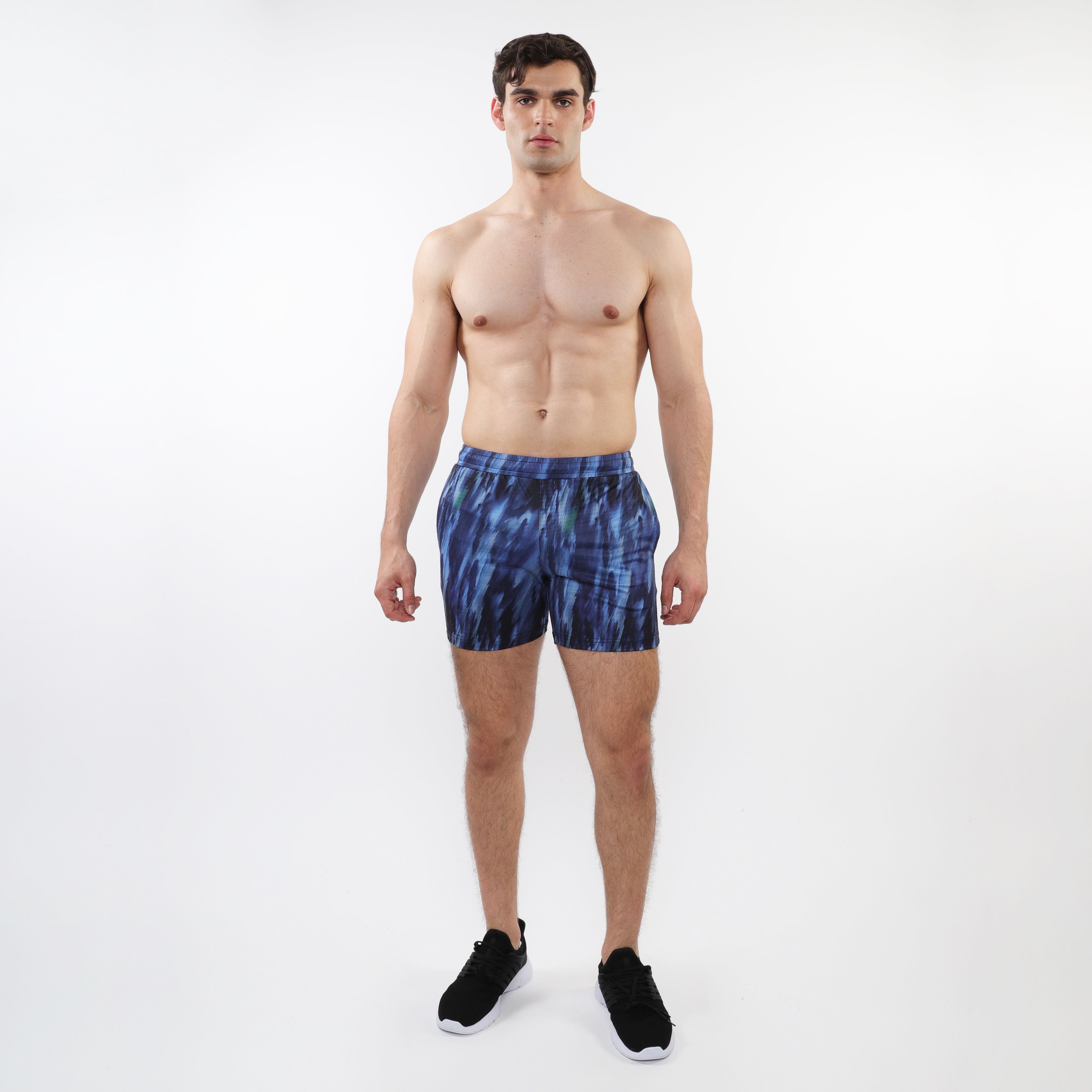 PRINTED MESH STRETCH PERFORMANCE SHORTS