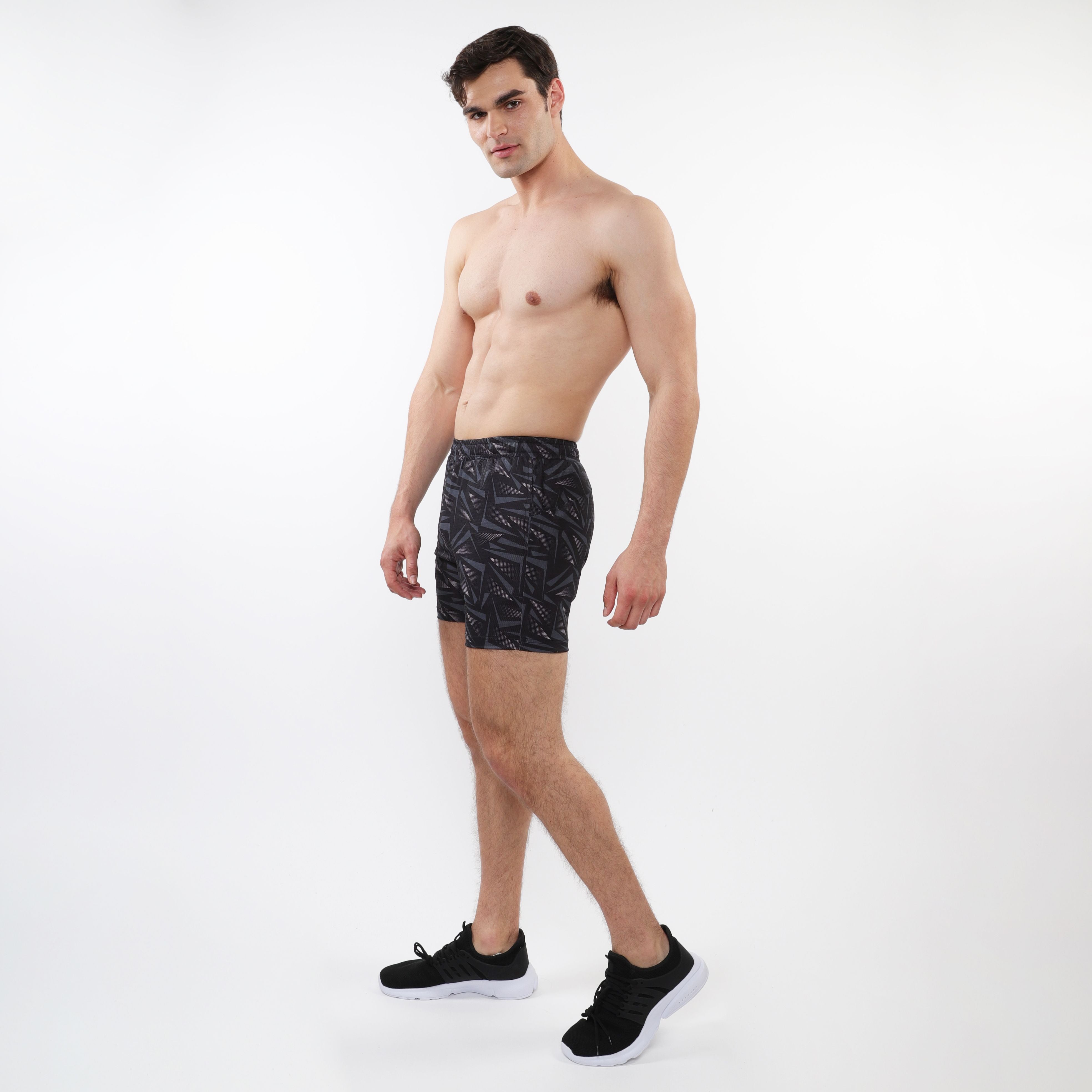 PRINTED MESH STRETCH PERFORMANCE SHORTS