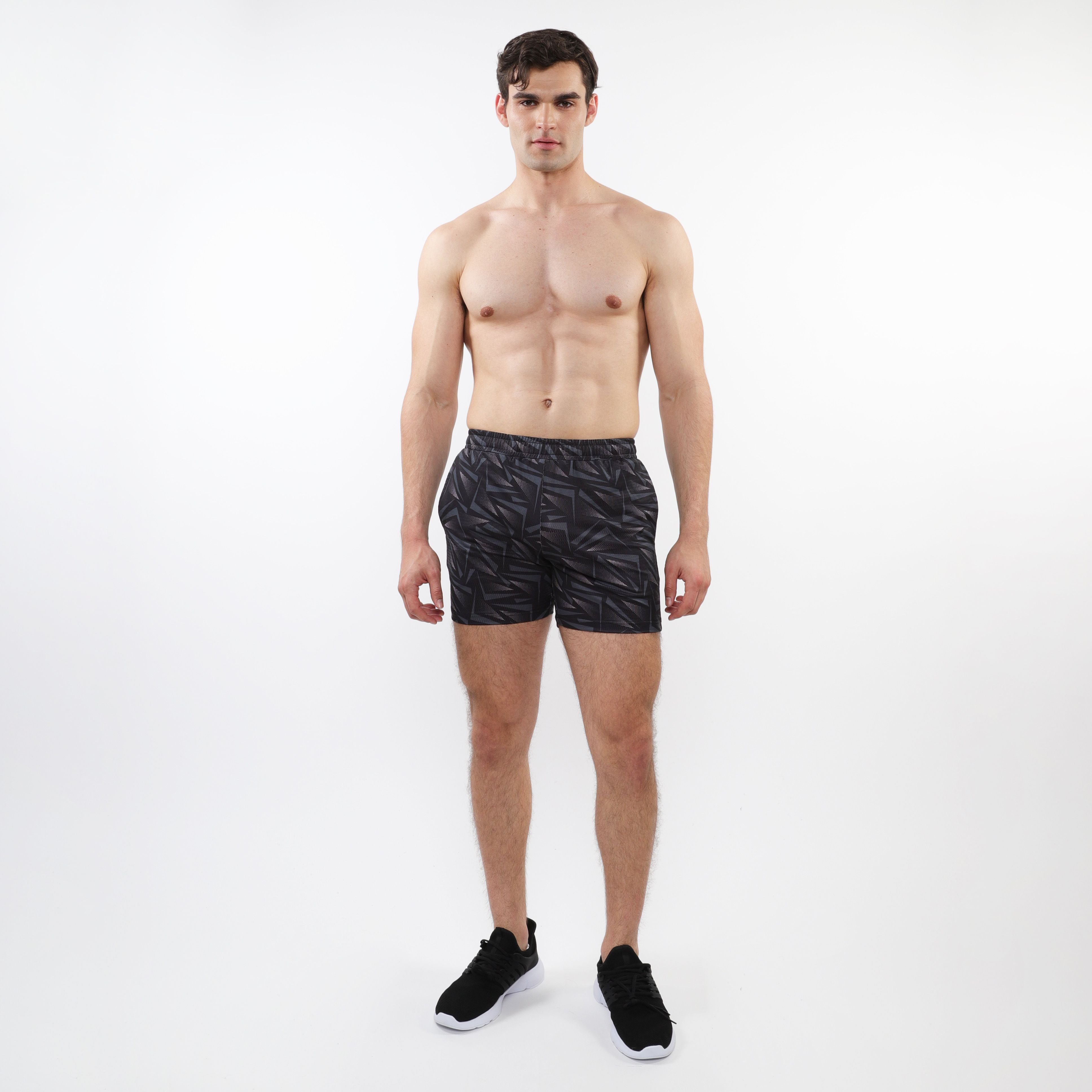 PRINTED MESH STRETCH PERFORMANCE SHORTS