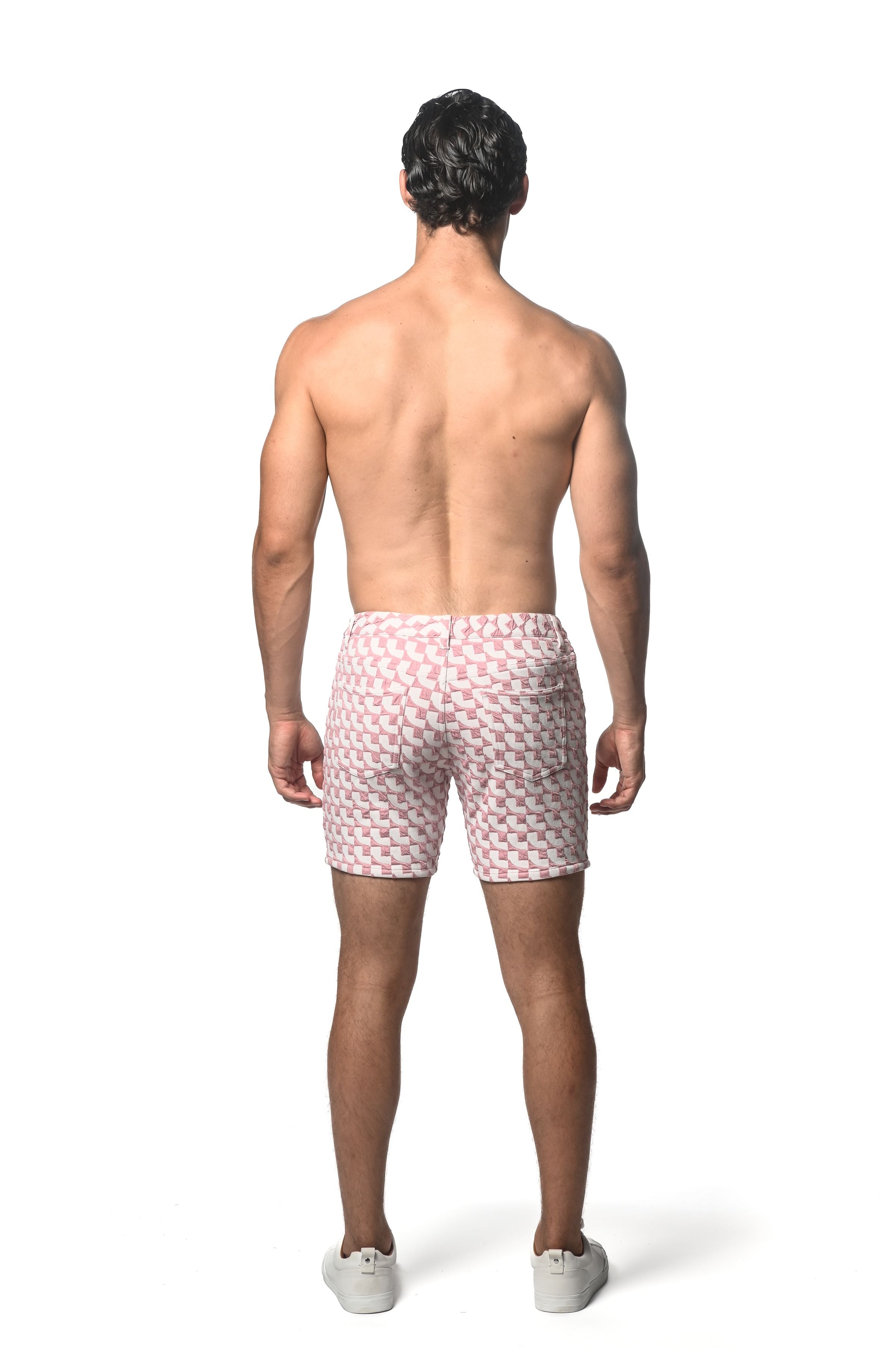 JACQUARD PRINTED STRETCH KNIT SHORT