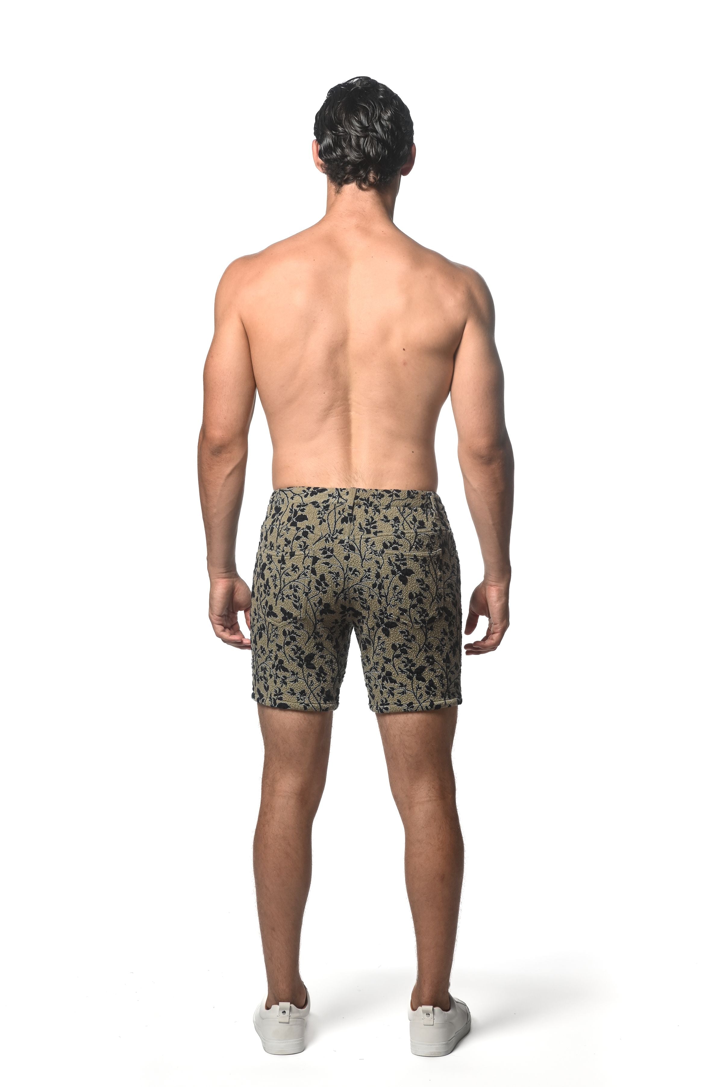 JACQUARD PRINTED STRETCH KNIT SHORT