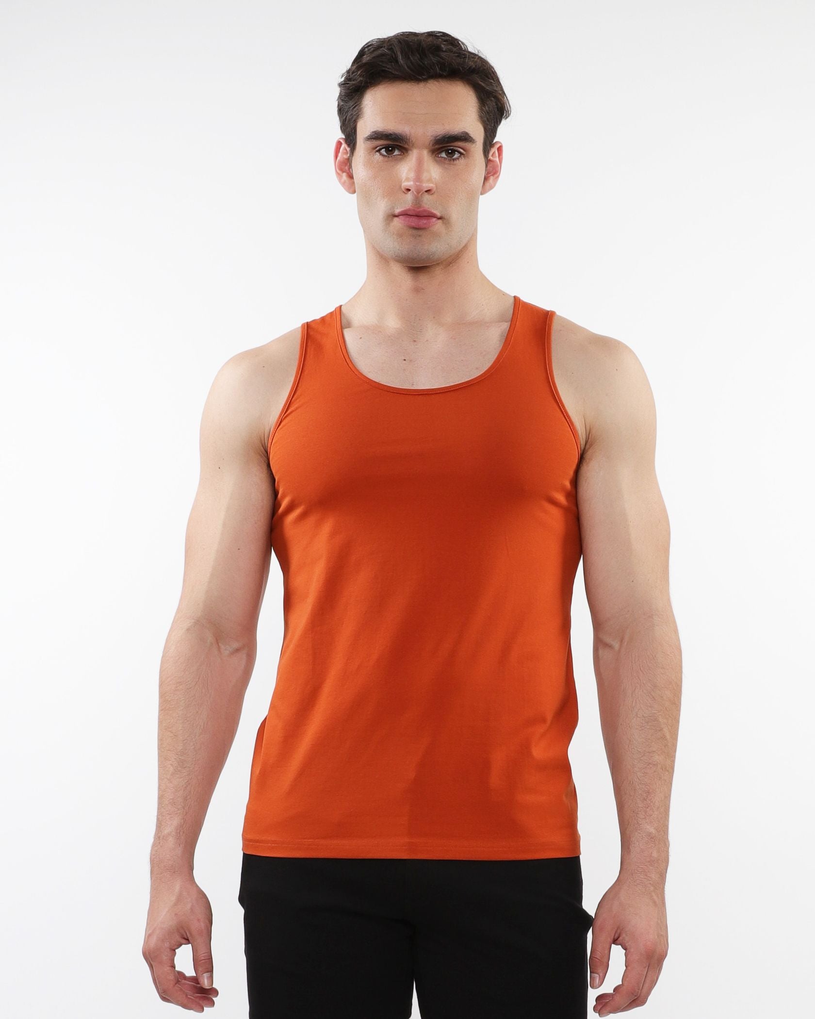 LASER CUT STRETCH JERSEY TANK