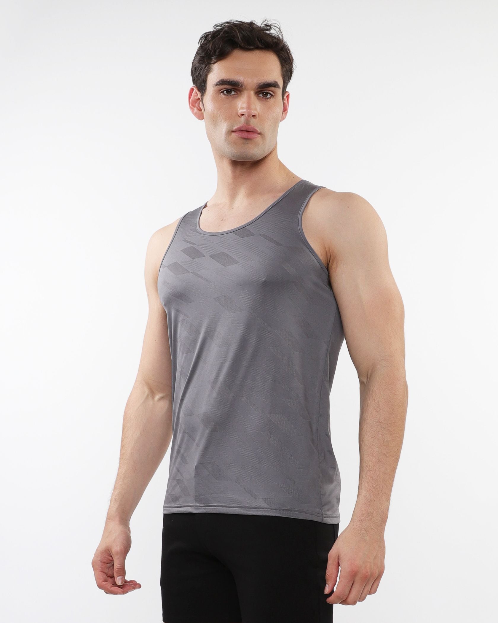 TEXTURED STRETCH MESH PERFORMANCE TANK