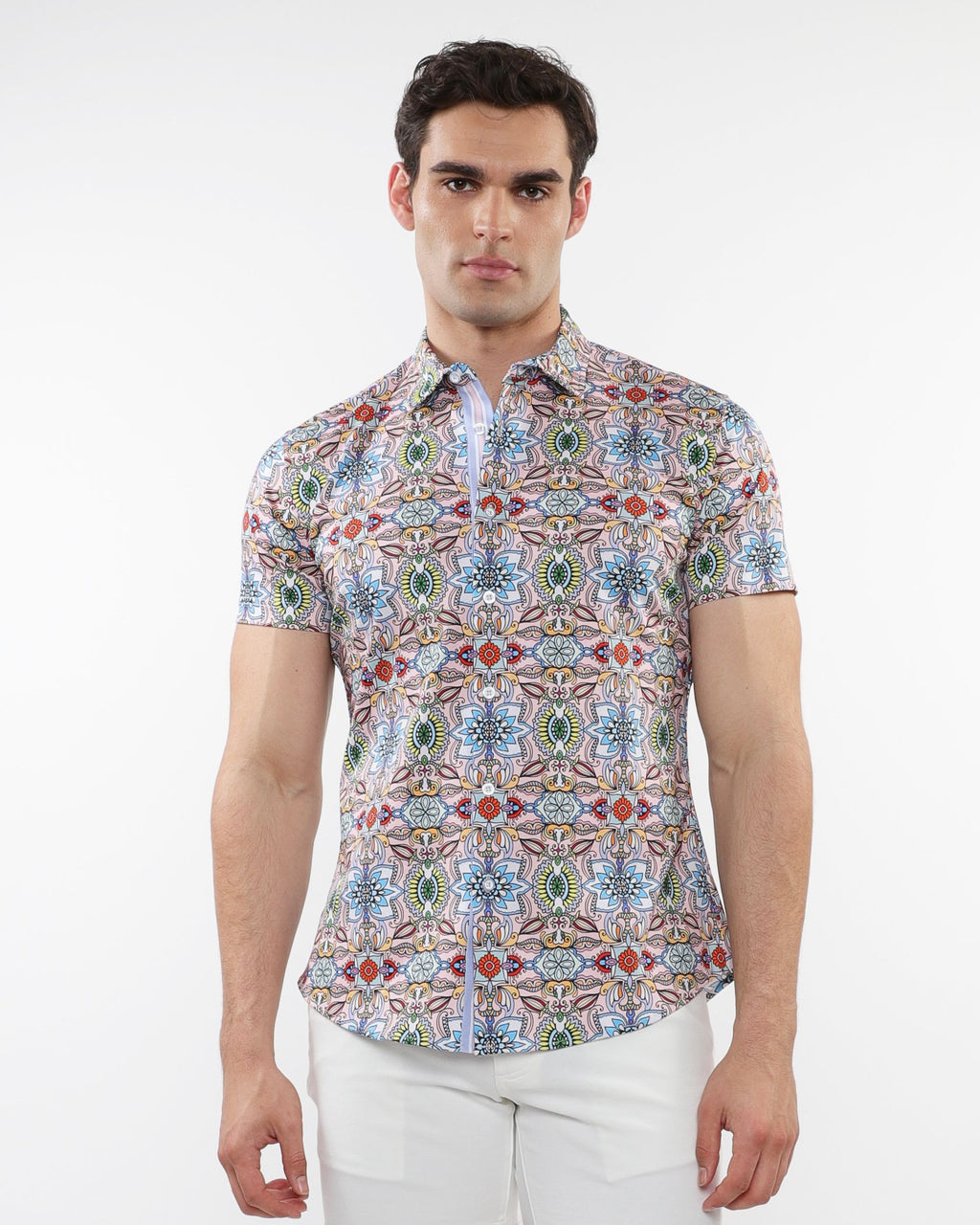 FAUNA PRINT STRETCH KNIT S/S SHIRT