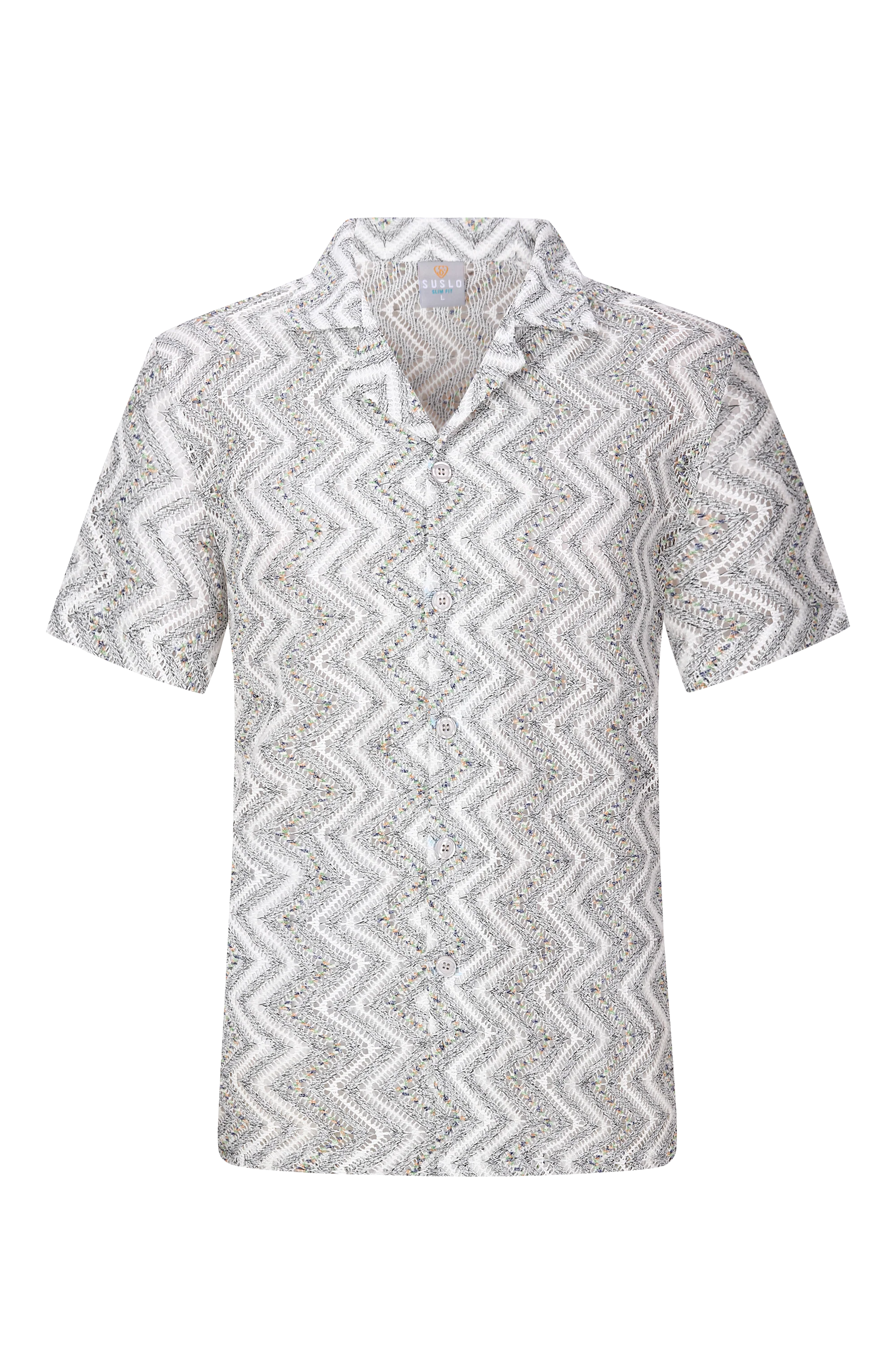 BOOSTED S/S CROCHET SHIRT