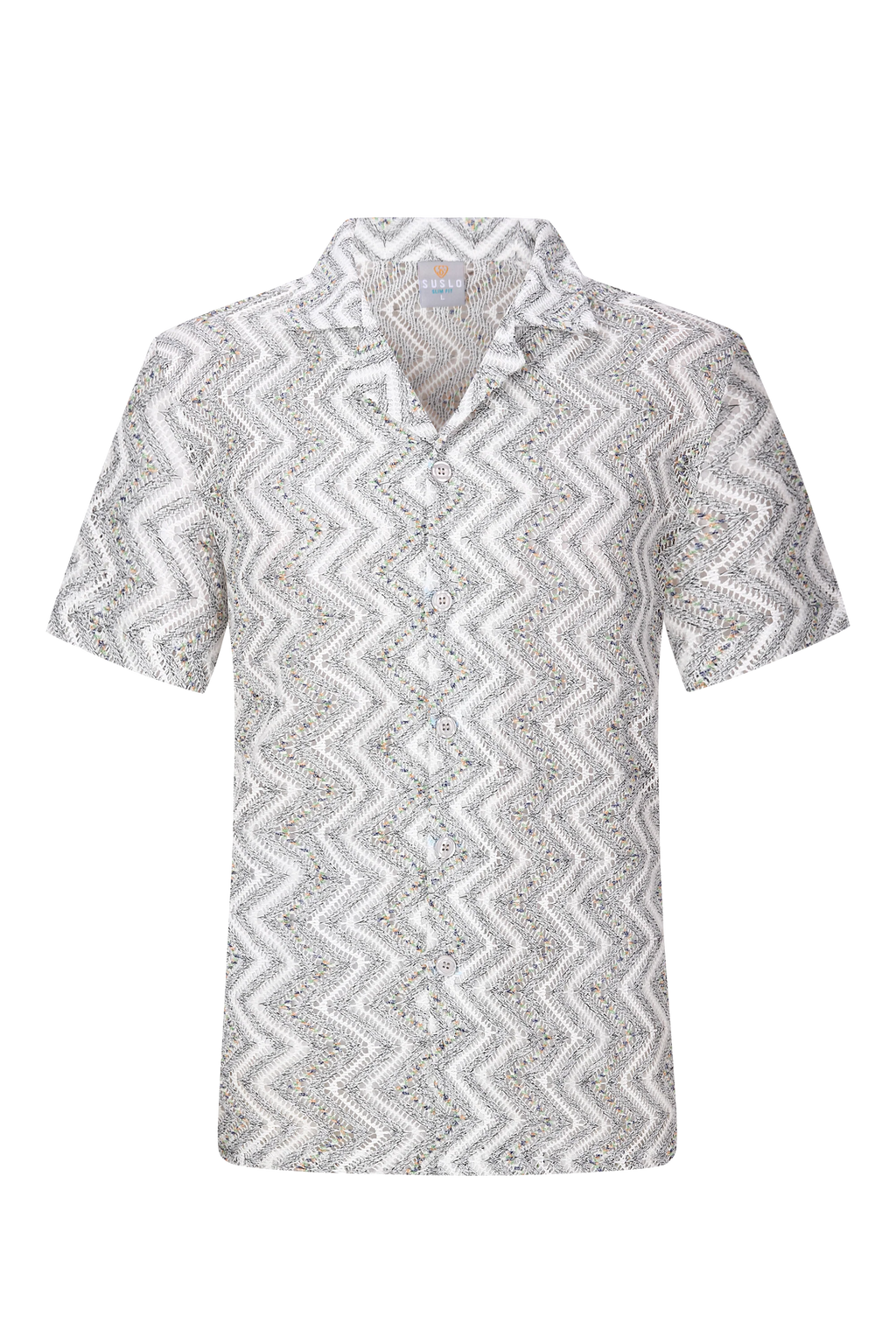 BOOSTED S/S CROCHET SHIRT