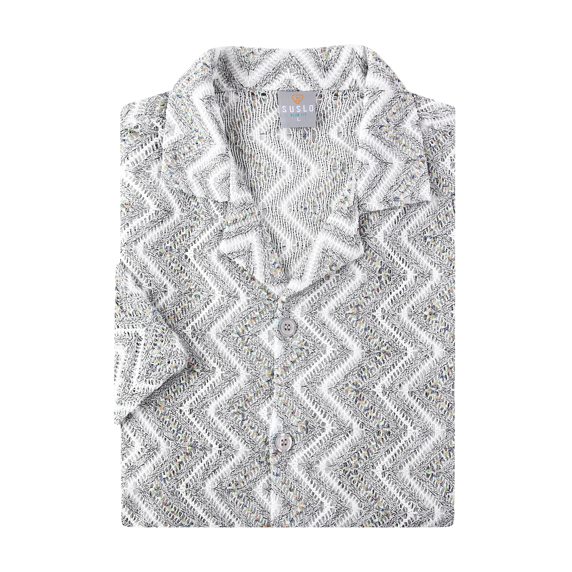 BOOSTED S/S CROCHET SHIRT