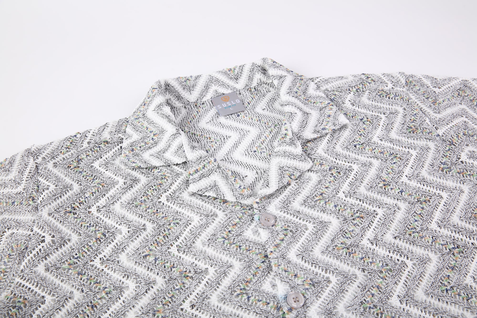 BOOSTED S/S CROCHET SHIRT