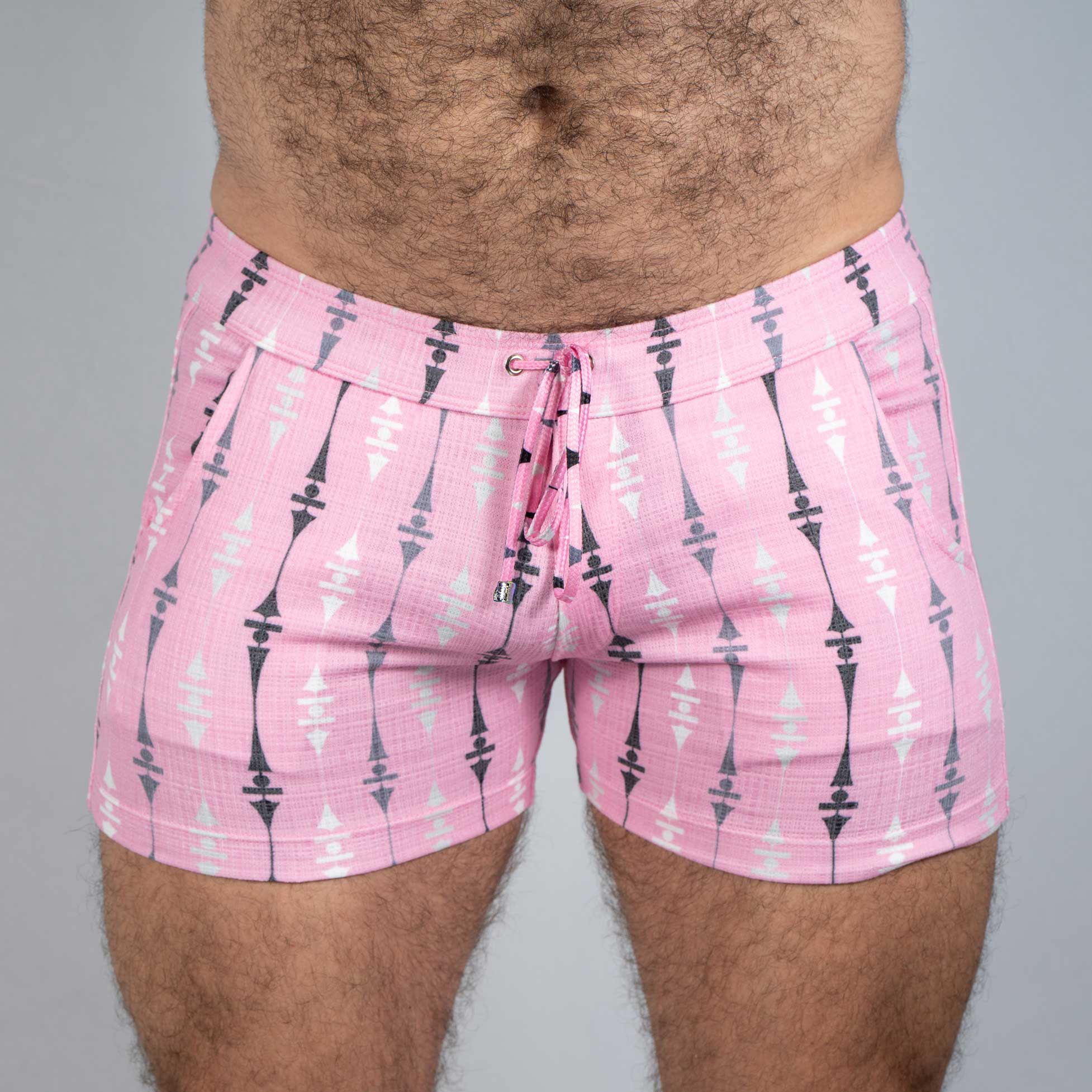 WALLPAPER PRINT LINEN TEXTURE SHORTS