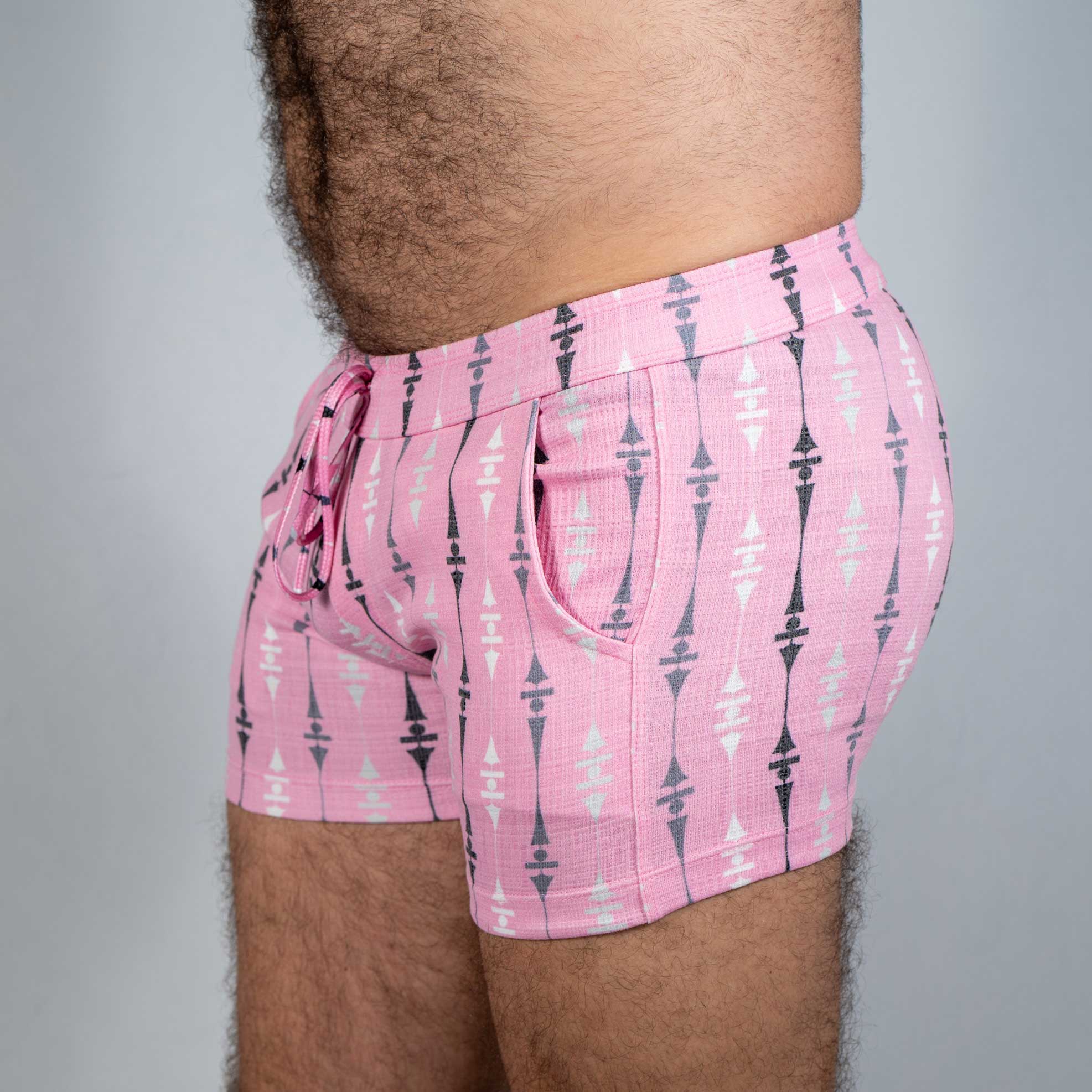 WALLPAPER PRINT LINEN TEXTURE SHORTS