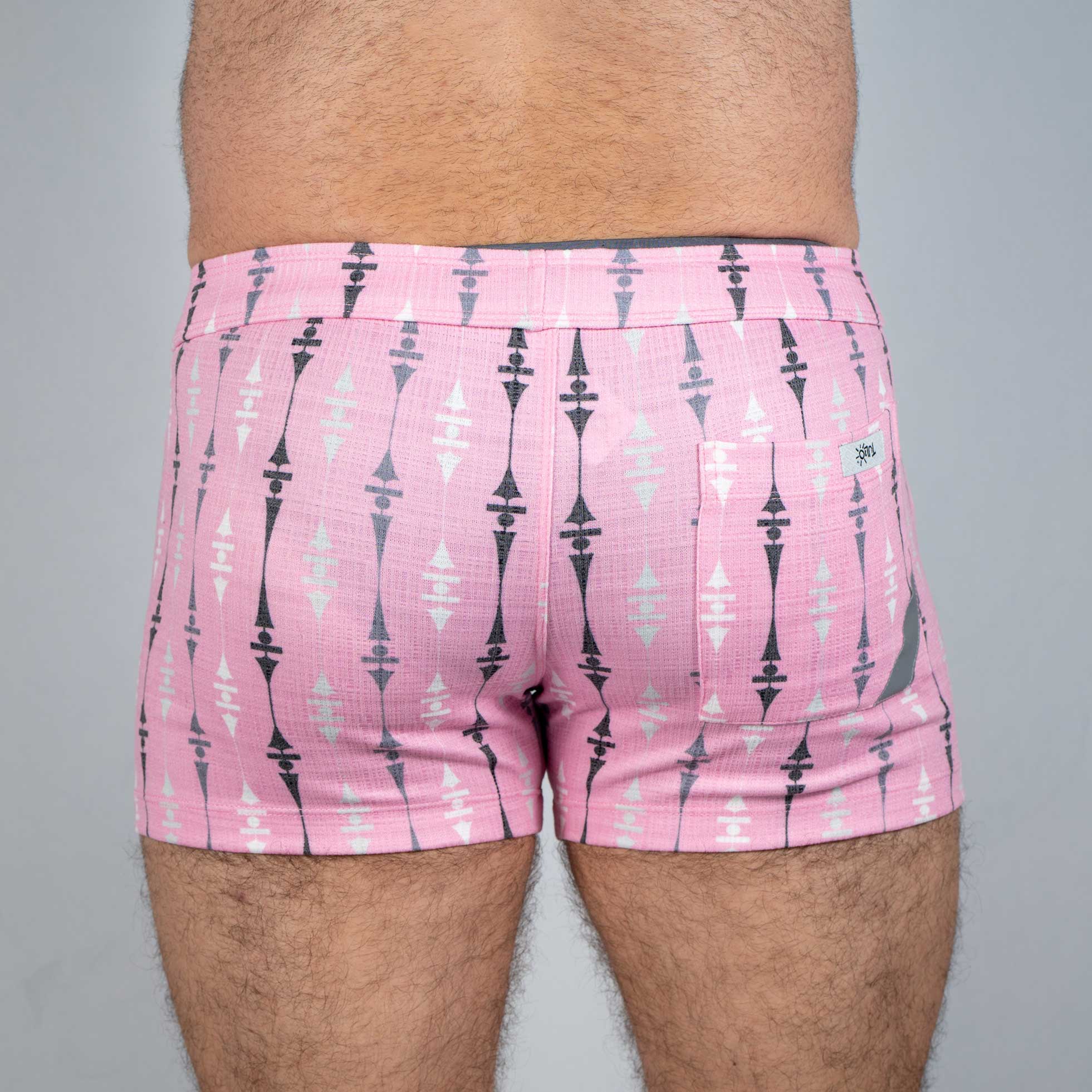 WALLPAPER PRINT LINEN TEXTURE SHORTS