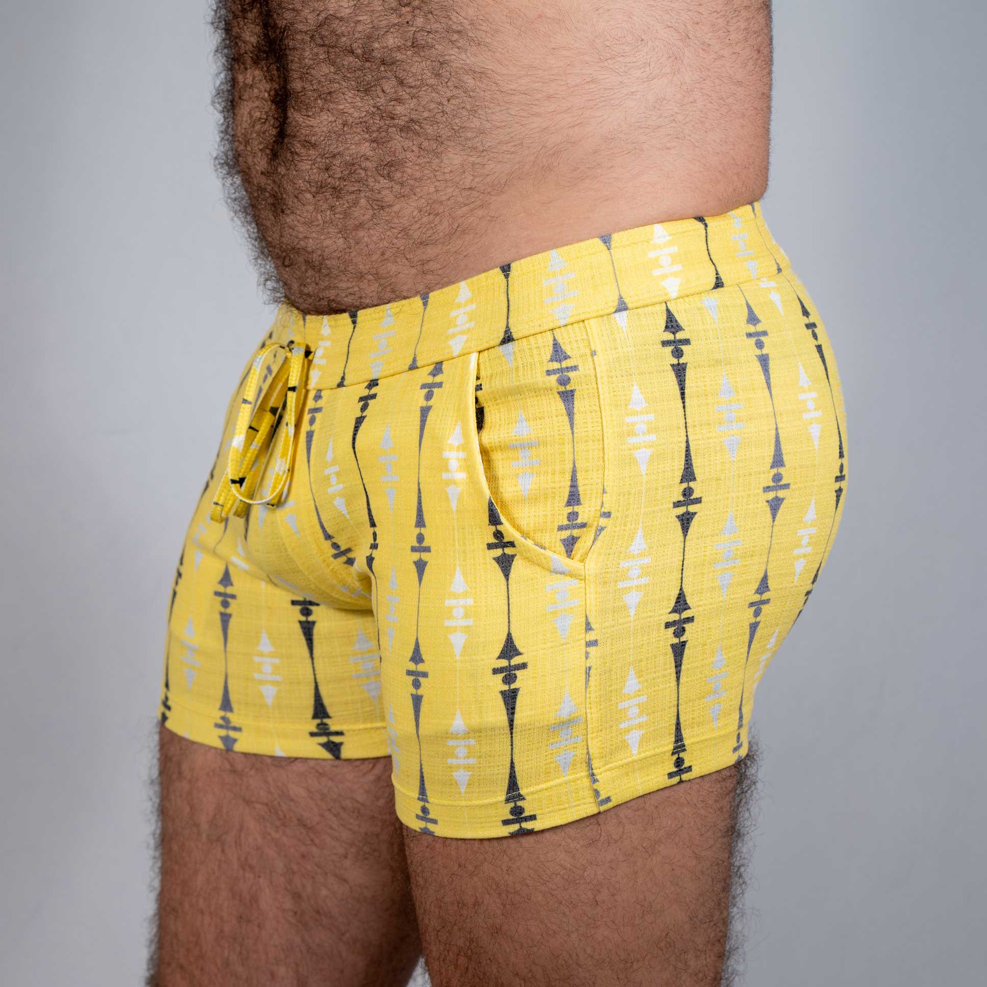 WALLPAPER PRINT LINEN TEXTURE SHORTS