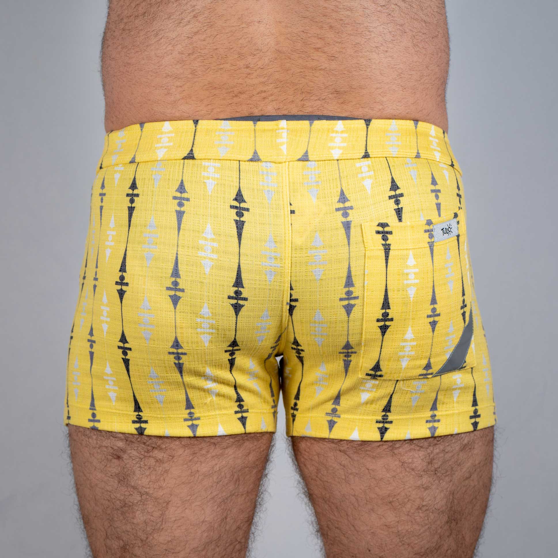 WALLPAPER PRINT LINEN TEXTURE SHORTS