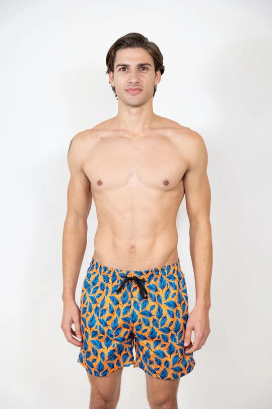 FEATHER PRINT SWIM SHORT