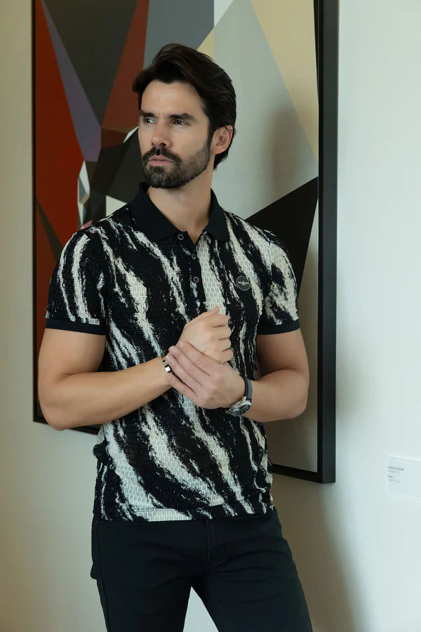 ABSTRACT POLO SHIRT