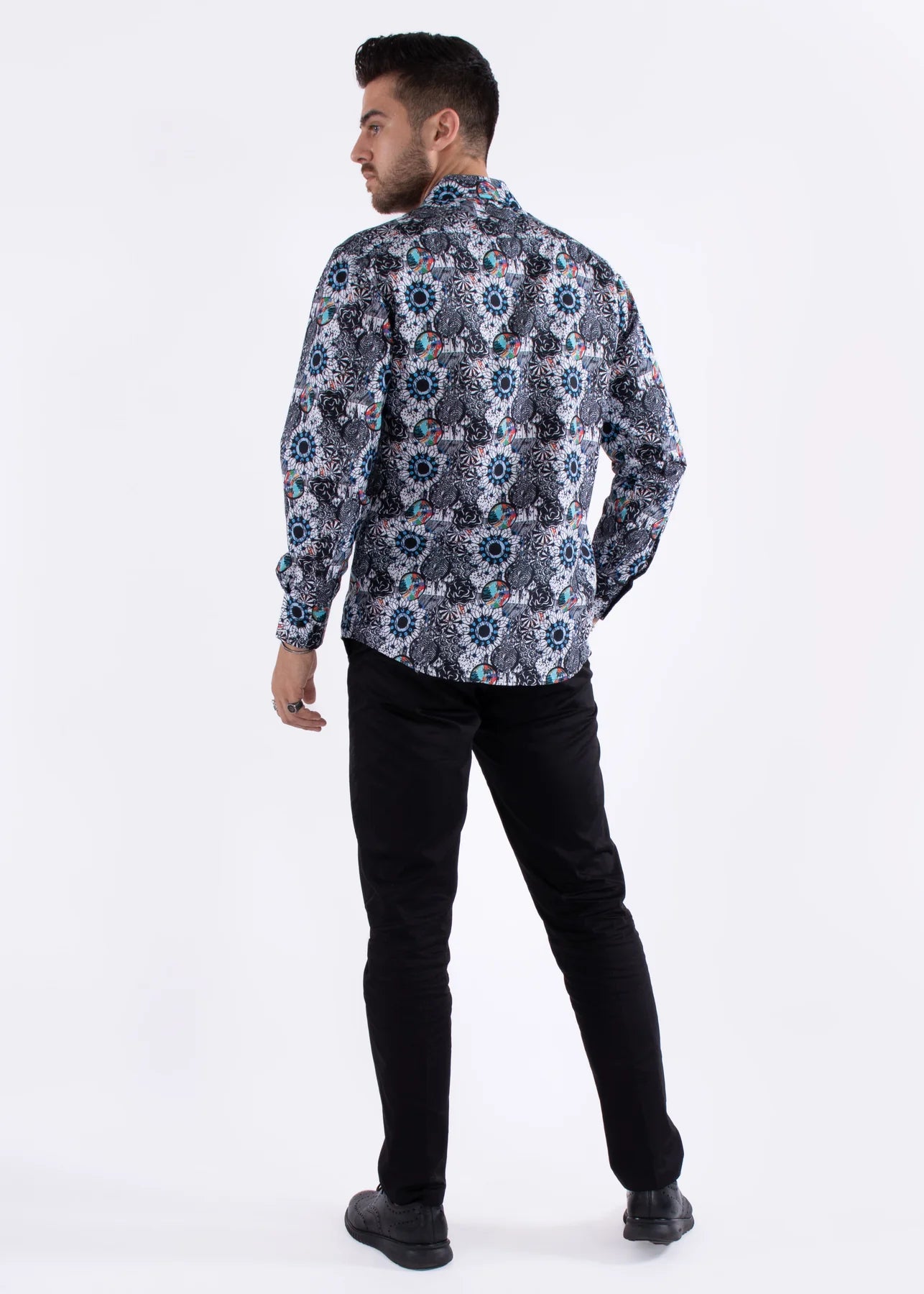 COLORED SHAPES PRINT L/S SHIRT
