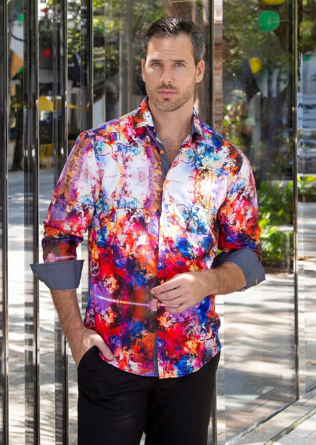 WATERCOLOR ART PRINT L/S SHIRT