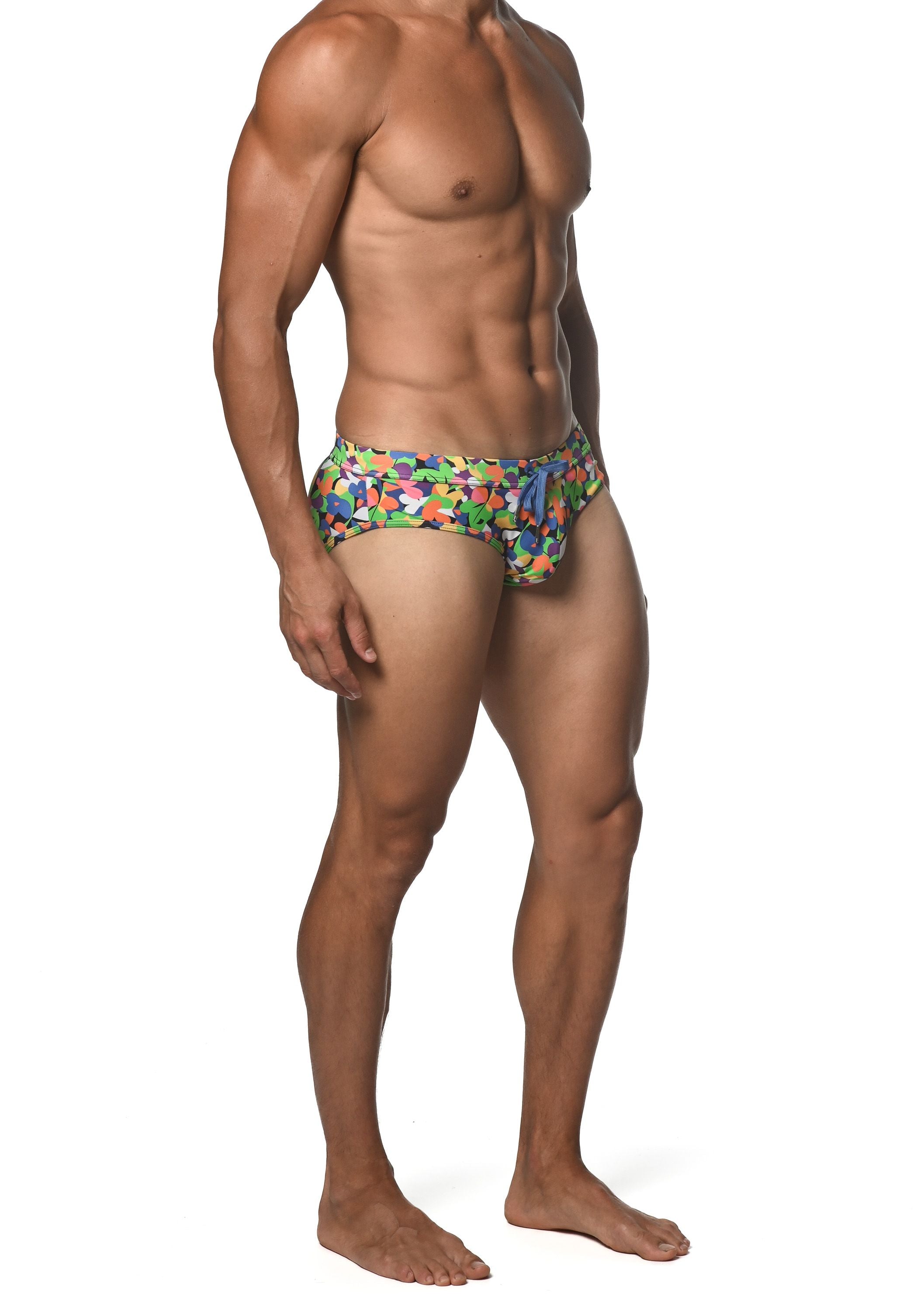 SPRING GREEN ABSTRACT FREESTYLE SWIM BRIEF