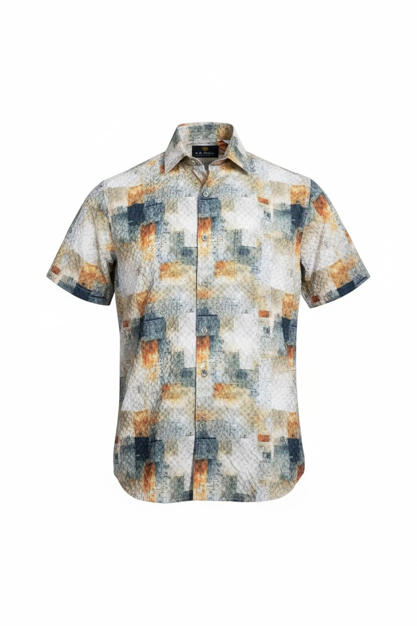 SUSLO CRINKLED FABRIC S/S SHIRT