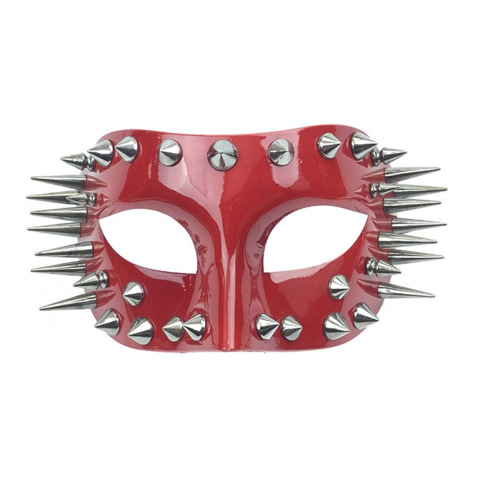 SPIKES HALF FACE MASK - CHOOSE RED OR BLACK