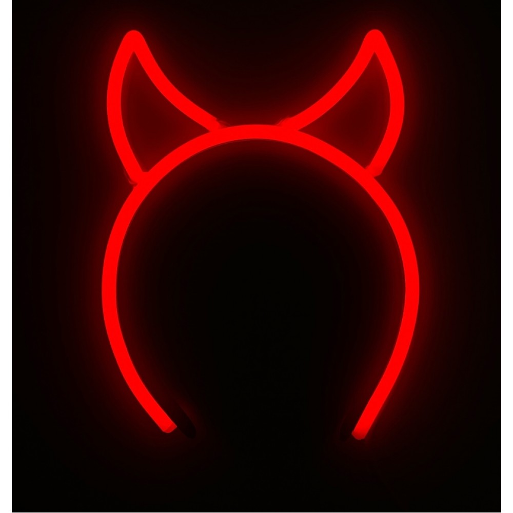 NEON DEVIL HORNS HEADBAND