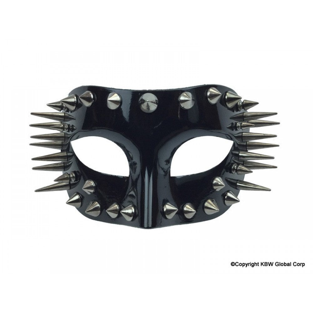 SPIKES HALF FACE MASK - CHOOSE RED OR BLACK
