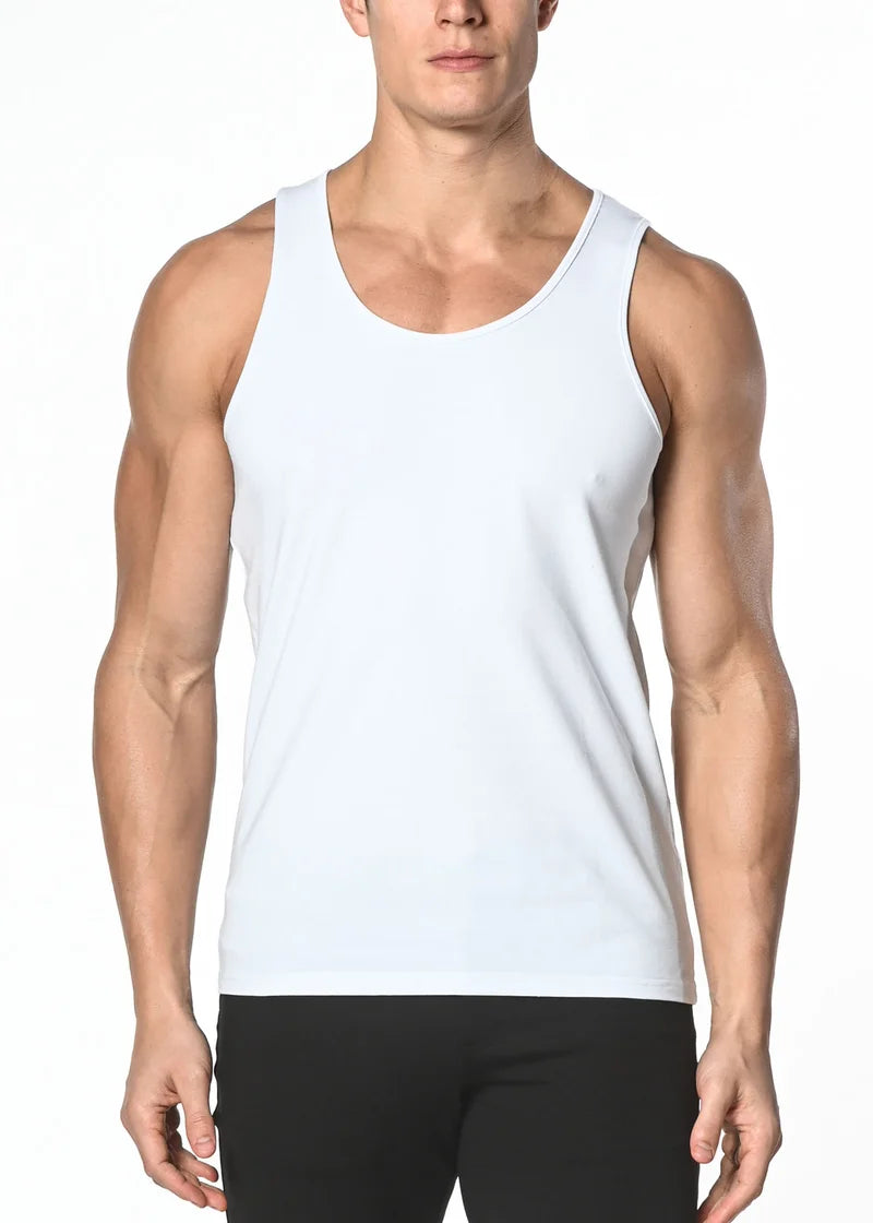 SOLID STRETCH JERSEY TANK